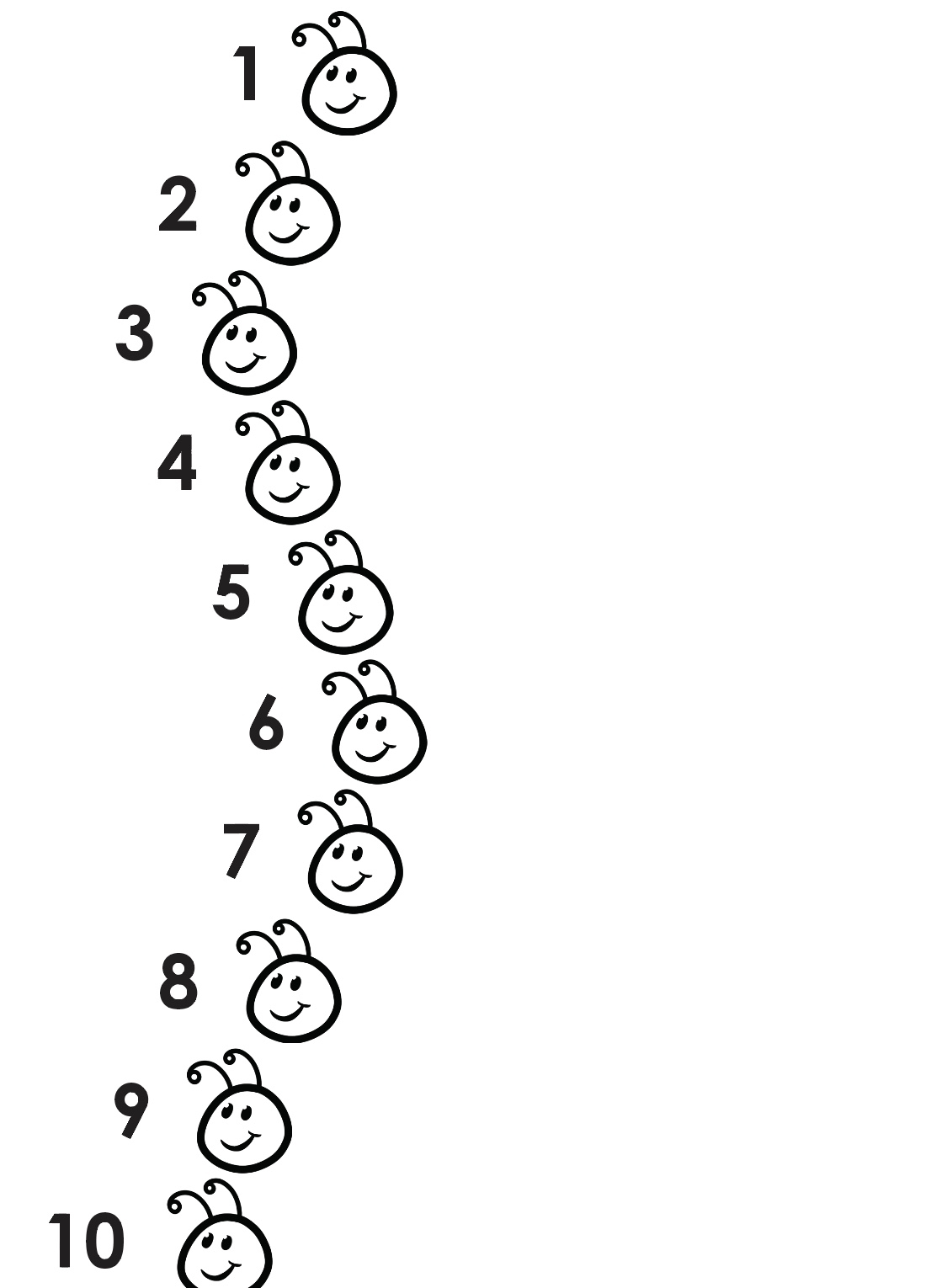 1 10 Caterpillar Exercise TeachersMag Worksheets Library
