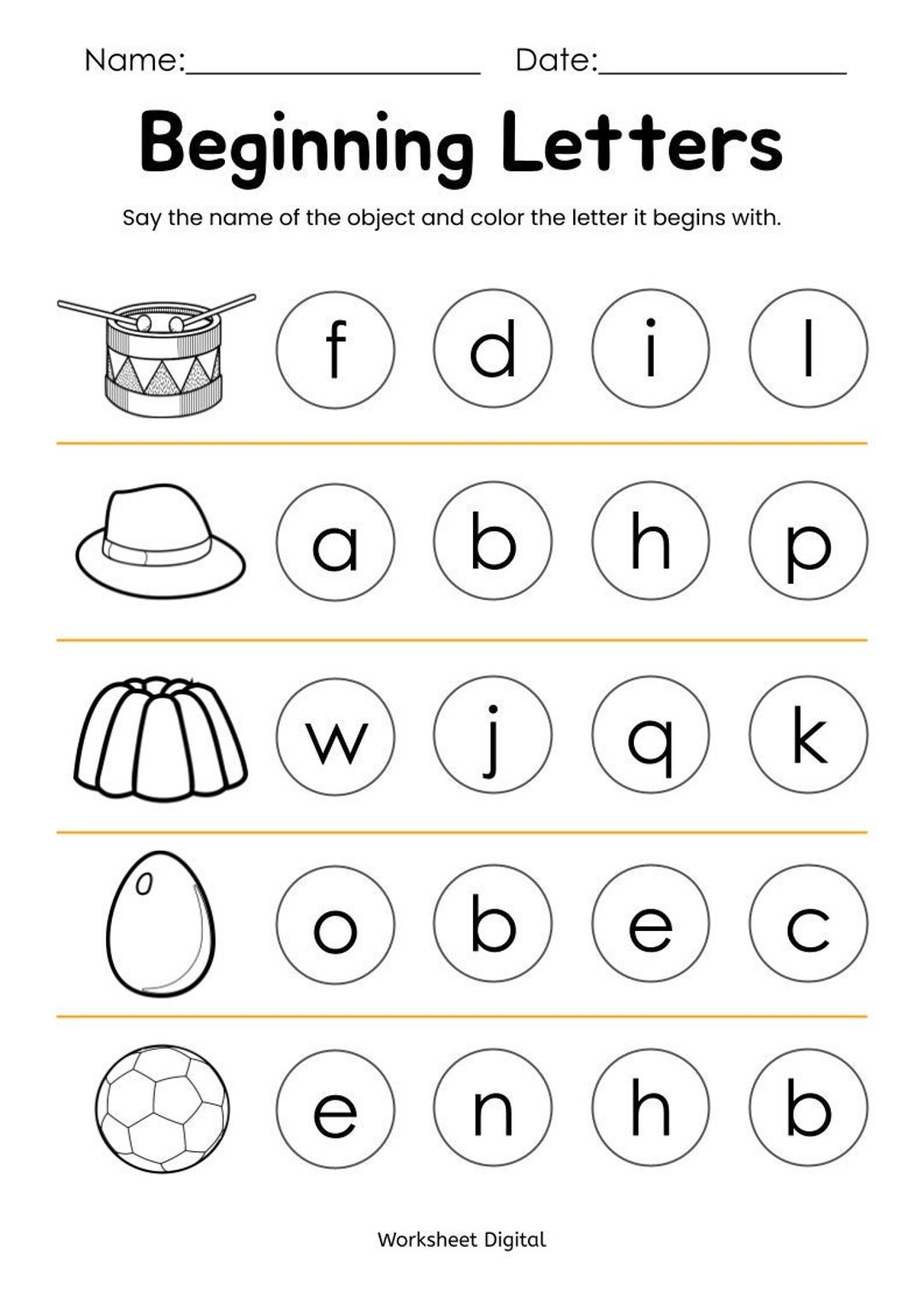 Free Printable Letter Worksheets Preschool