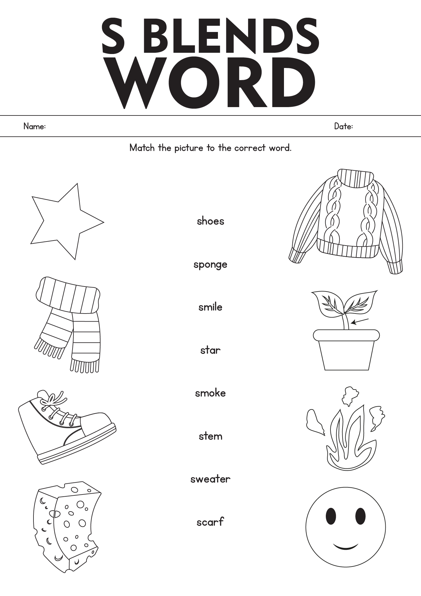 11 S Blends Worksheets For First Grade Phonics Free PDF At Worksheeto