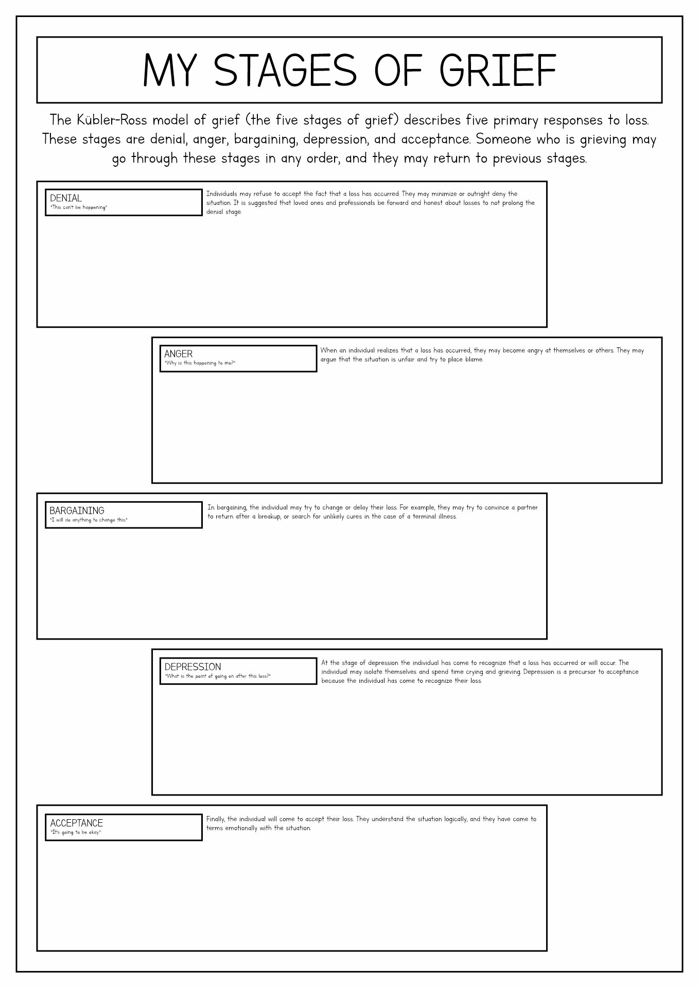 16 Grief Therapy Worksheets Free PDF At Worksheeto