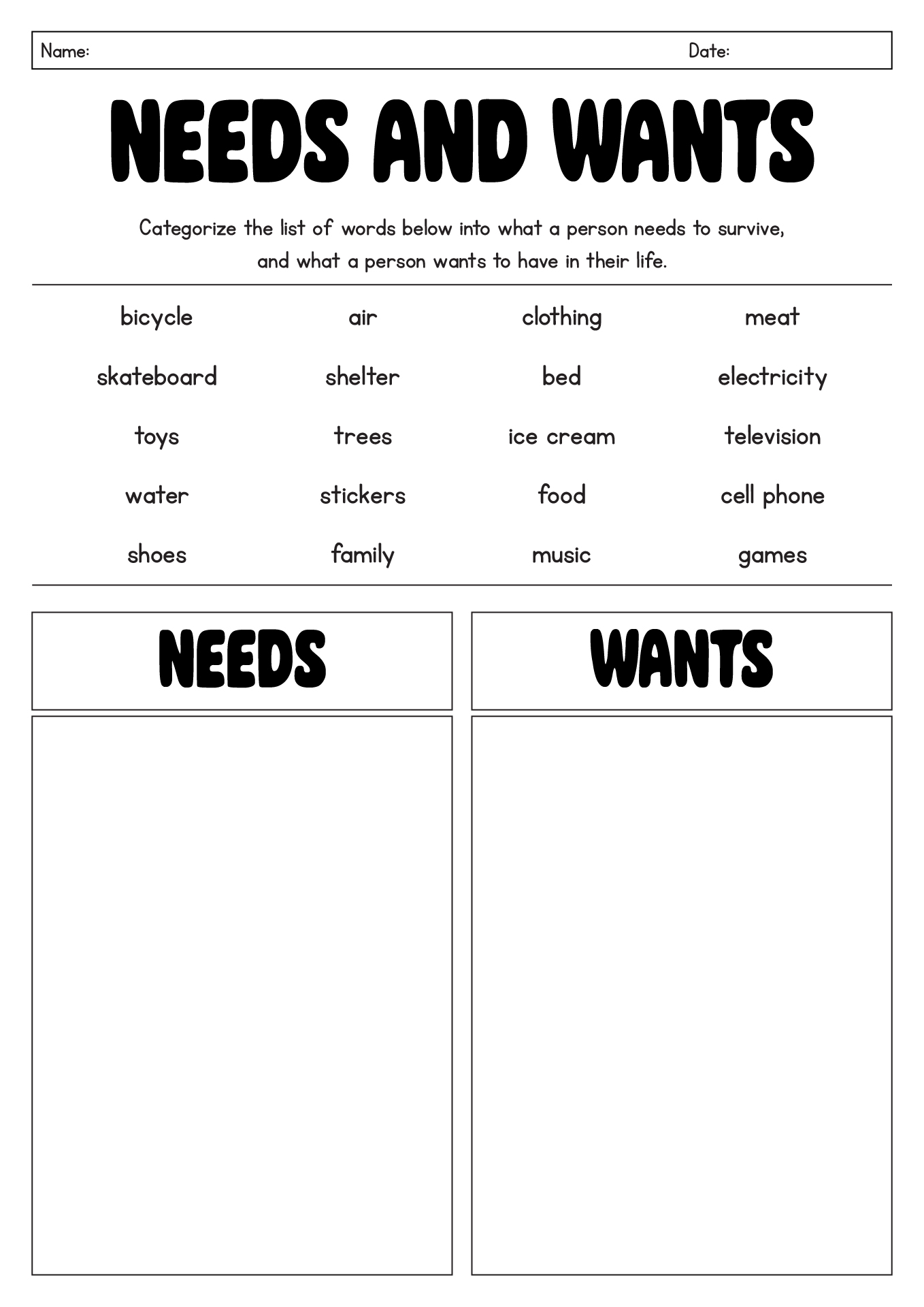 17 Want Vs Need Worksheet Free Printable For Adults Free PDF At Worksheeto 17 Want Vs Need Worksheet Free Printable For Adults Free PDF At Worksheeto