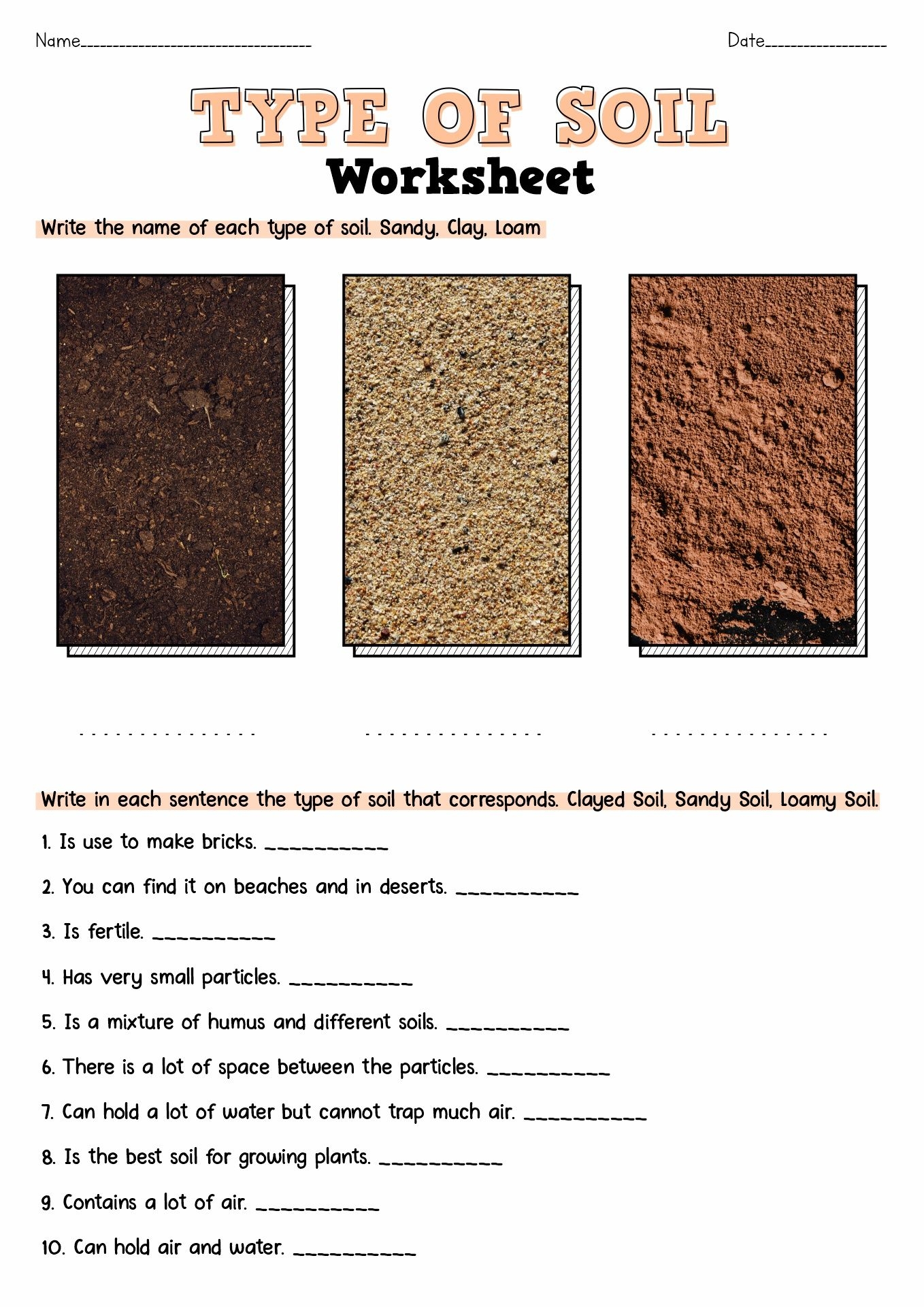 18 Soil Worksheets For 3rd Grade Soil Layers Types Of Soil Worksheets Library