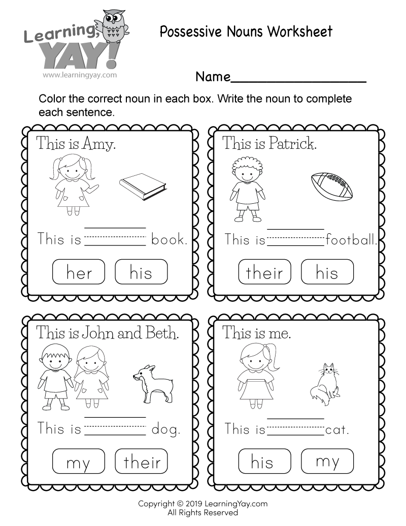 Free Printable Activity Worksheets