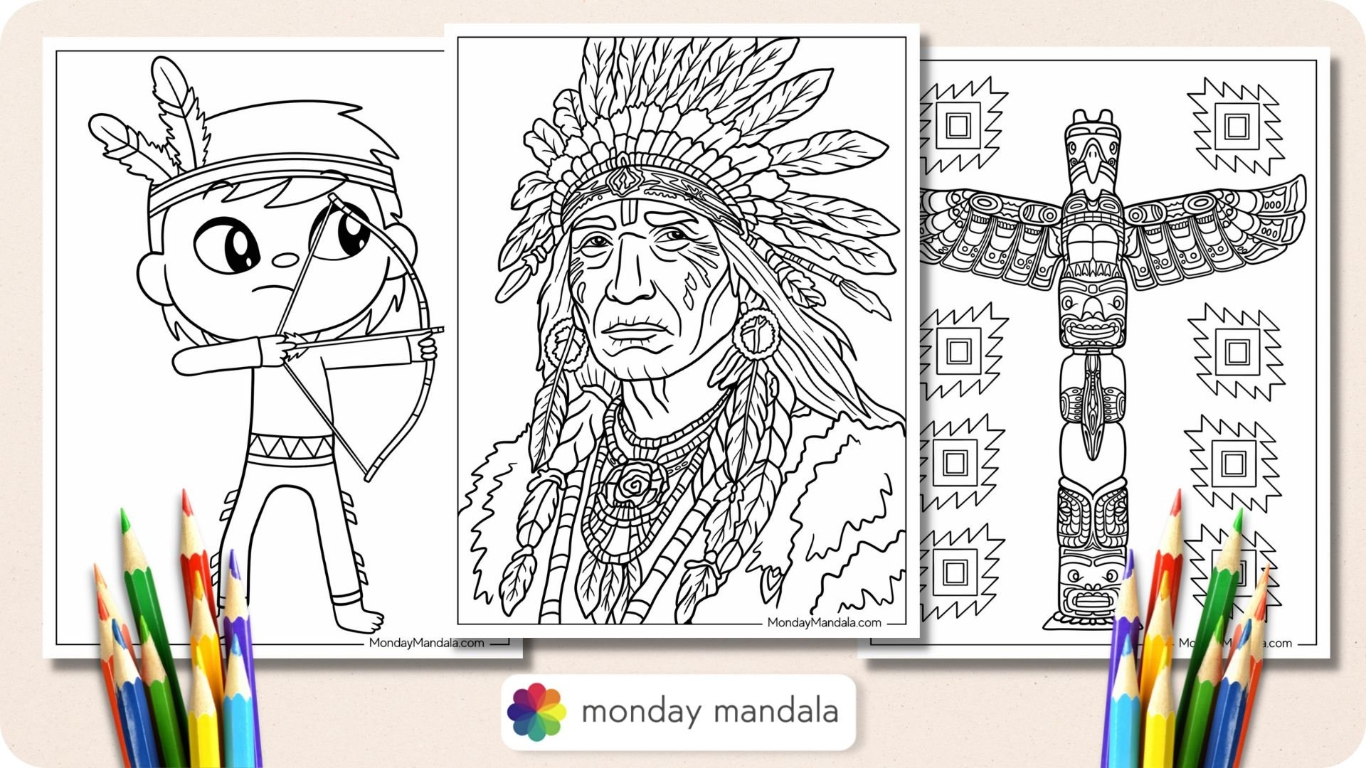 20 Native American Coloring Pages Free PDF Printables  20 Native American Coloring Pages Free PDF Printables