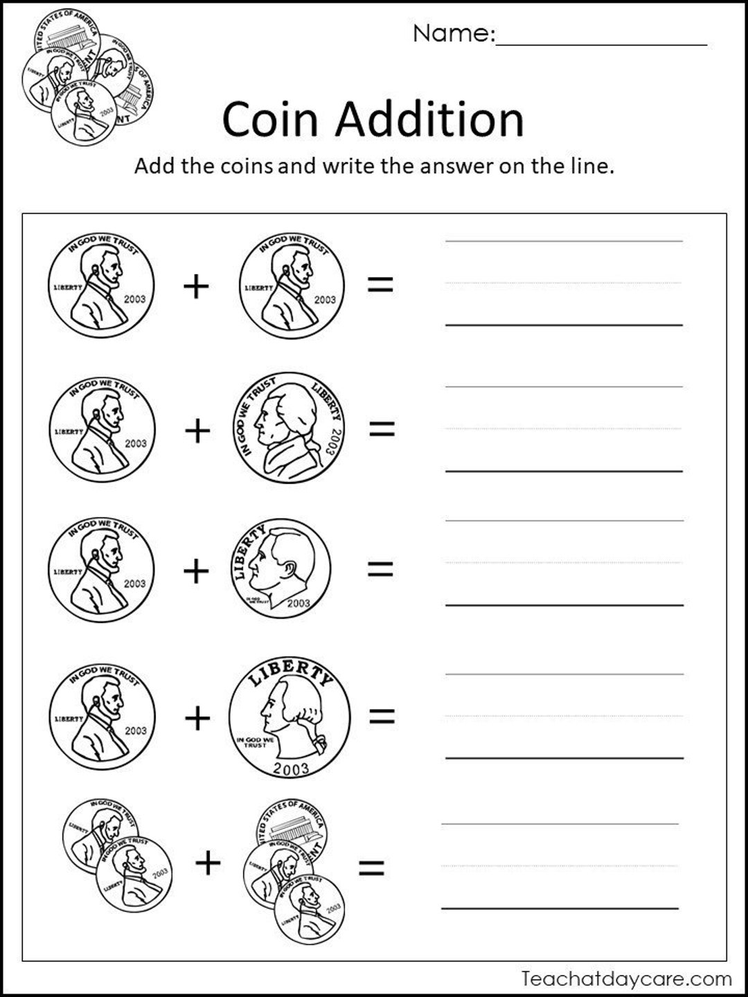 20 Printable Count And Add The Money Worksheets Kdg 2nd Grade Math Etsy UK