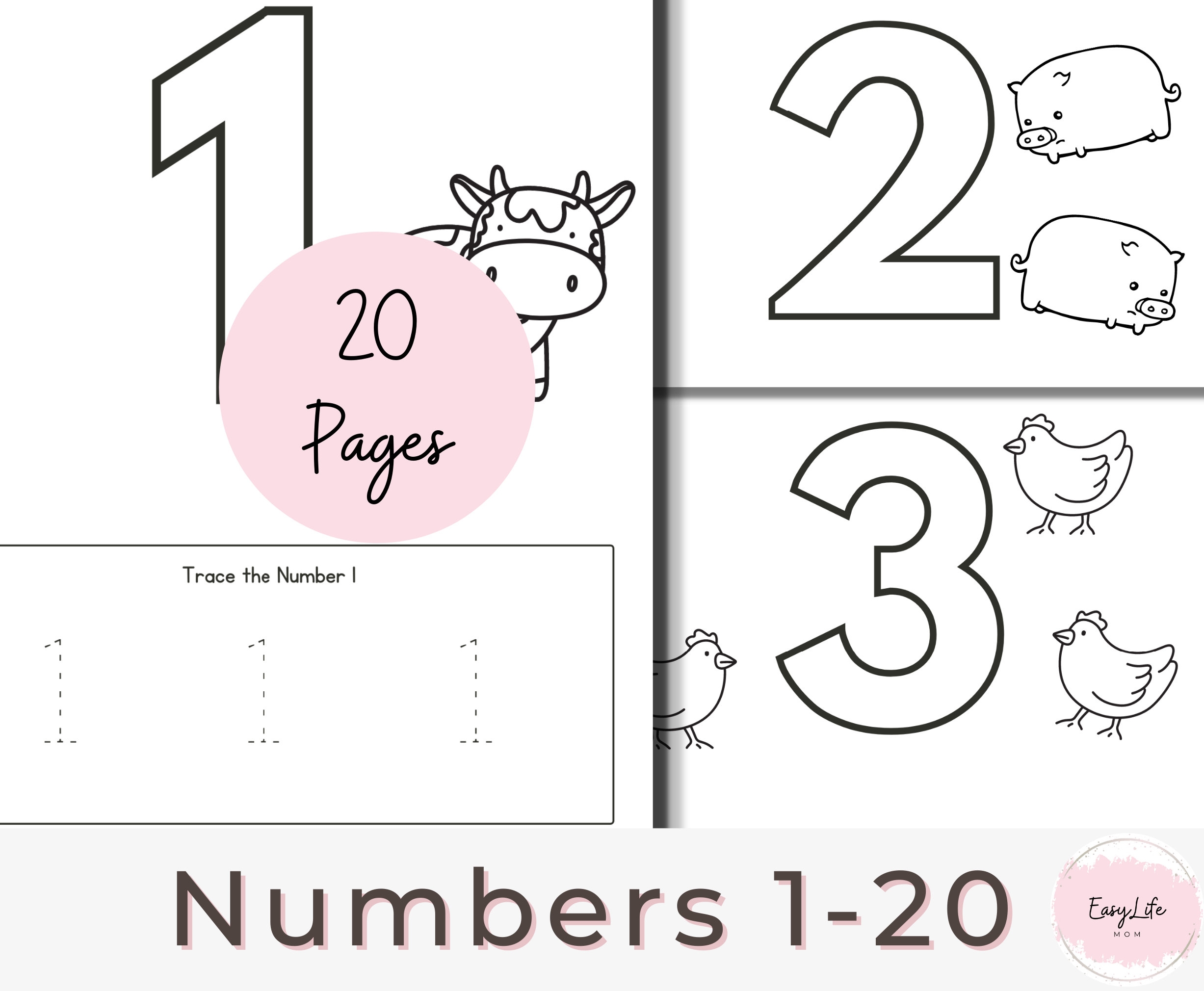20 Printable Numbers All About Number Worksheets Preschool 