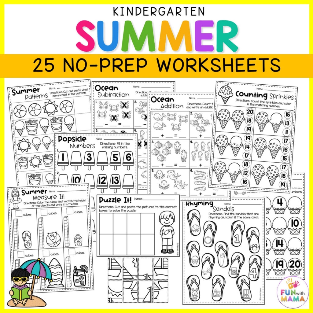 Free Printable Summer Worksheets For Kindergarten