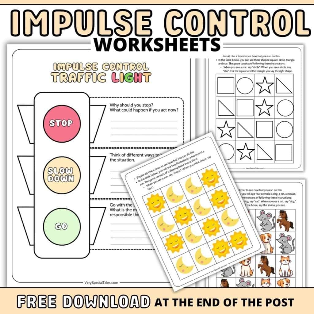 Free Printable Self Control Worksheets