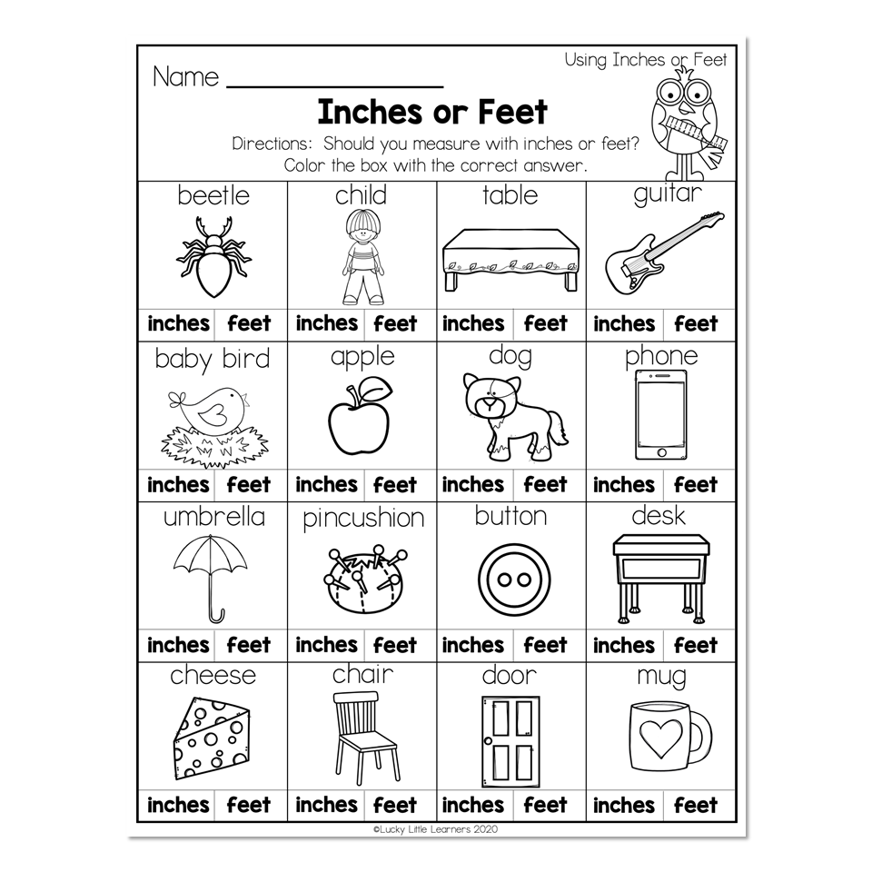 Free Printable Measuring Inches Worksheets
