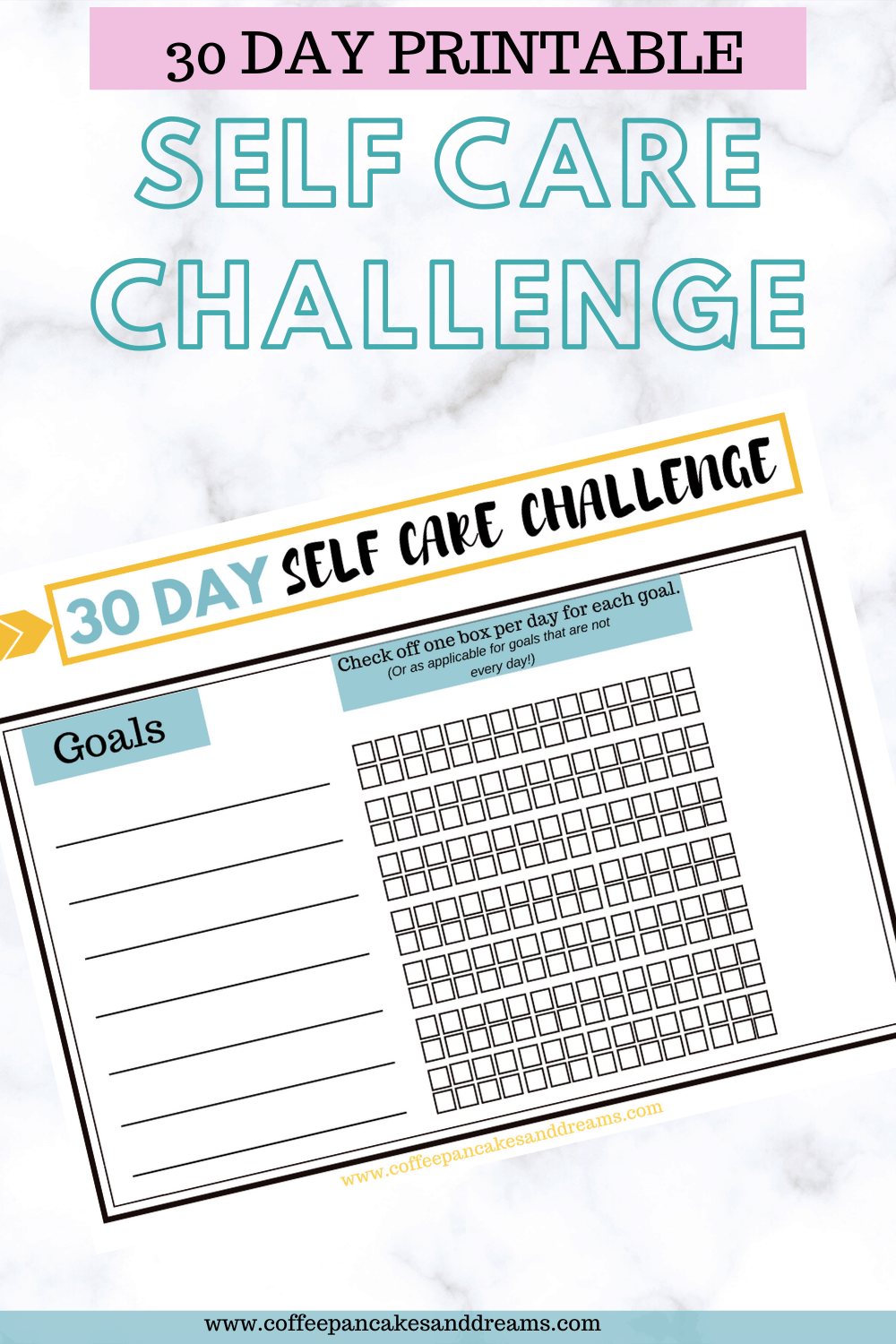 30 Day Self Care Challenge Printable Self Care Worksheets U0026 Ideas 