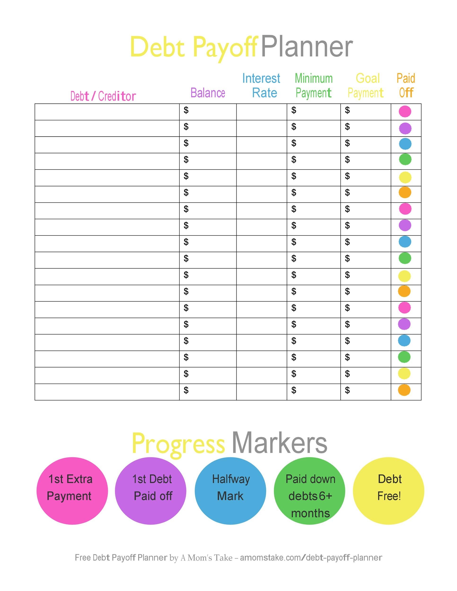 38 Debt Snowball Spreadsheets Forms U0026 Calculators 