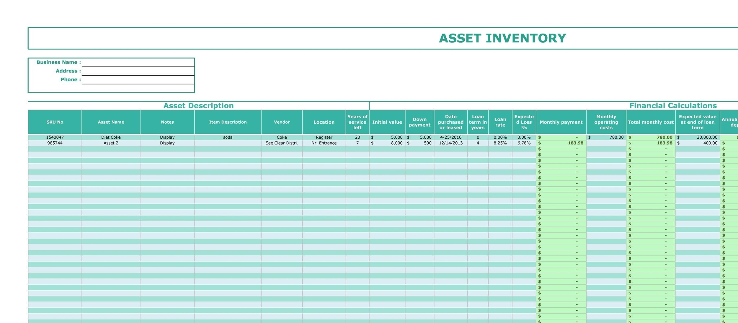 48 Useful Asset List Templates Personal Business Etc TemplateLab