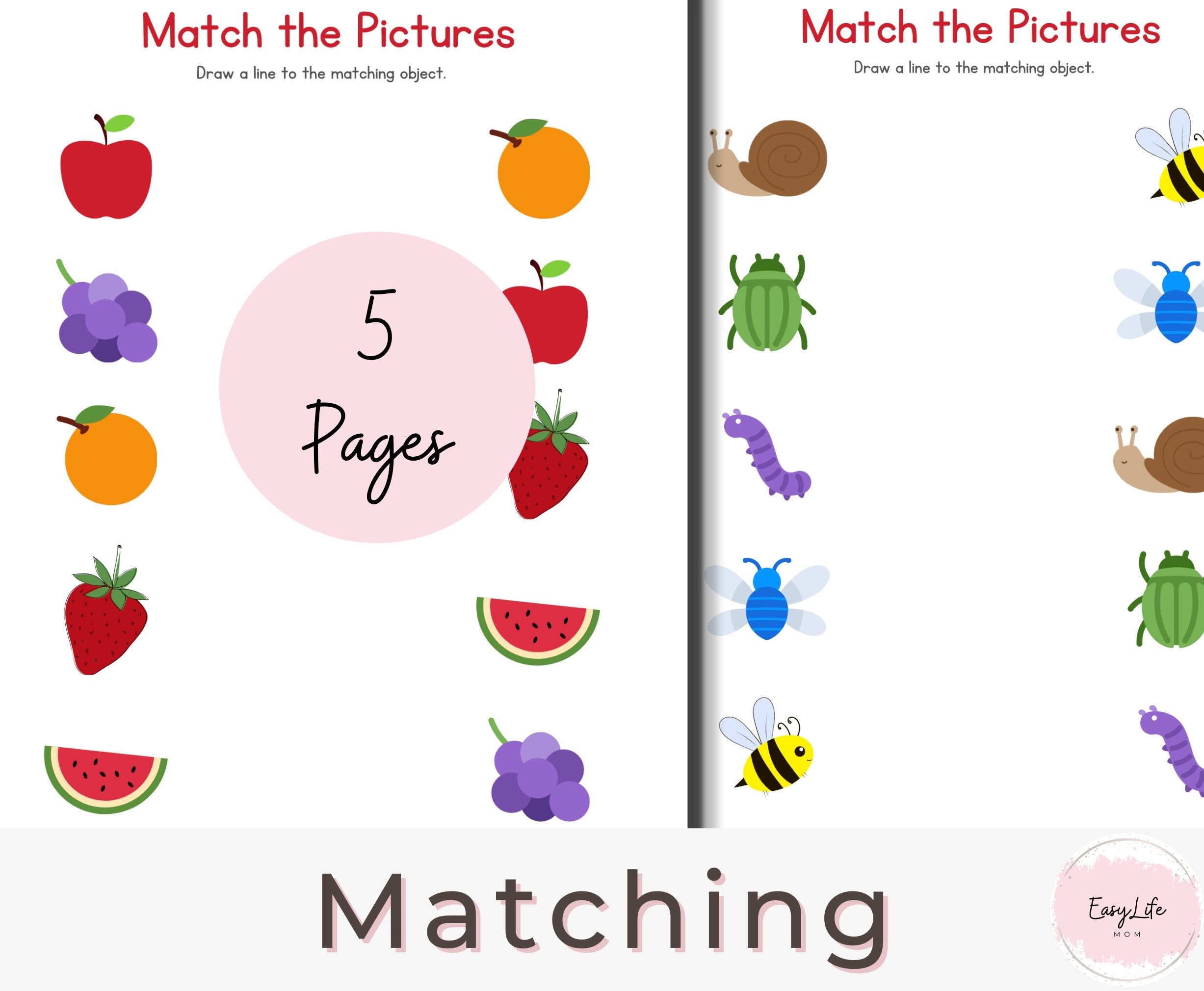 Free Printable Matching Worksheets