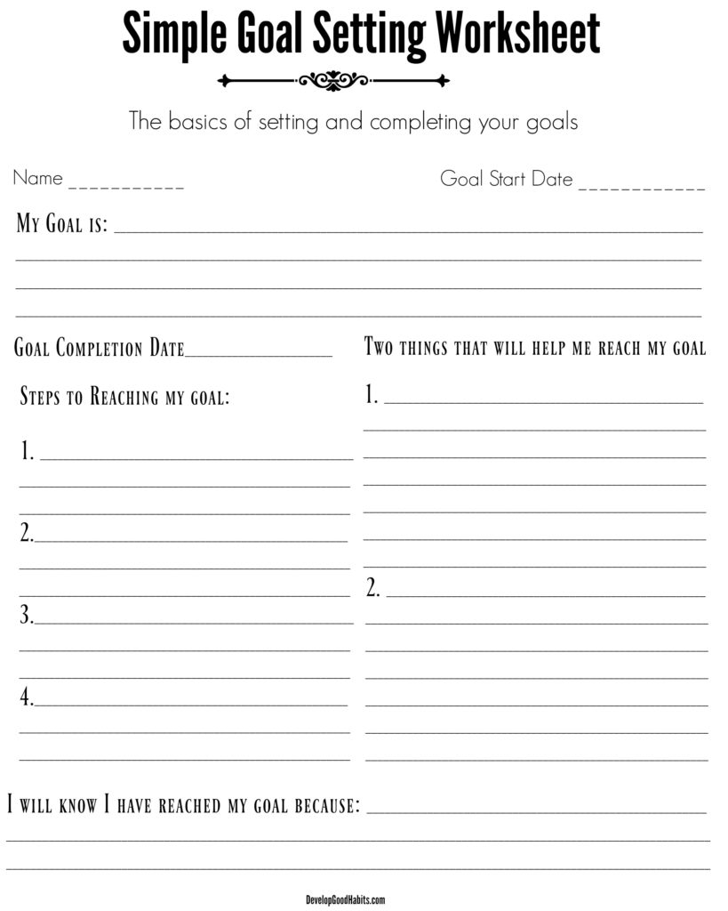 5 SMART Goal Setting Worksheets U0026 Templates 2024 Update 