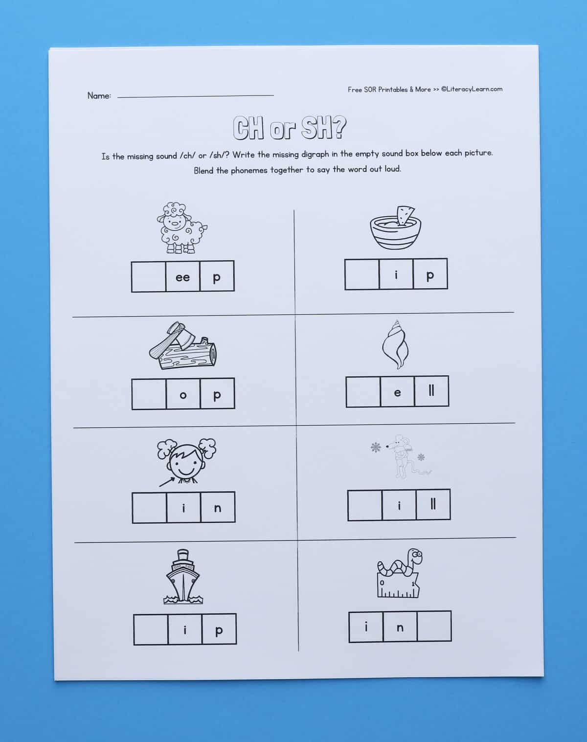Free Printable Ch Worksheets