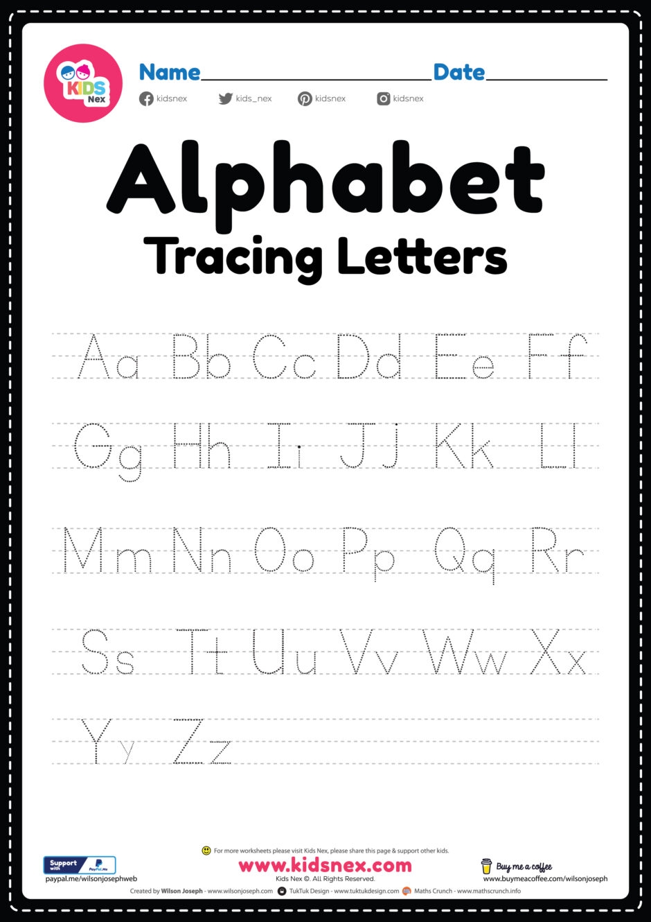 Free Printable Traceable Abc Worksheets