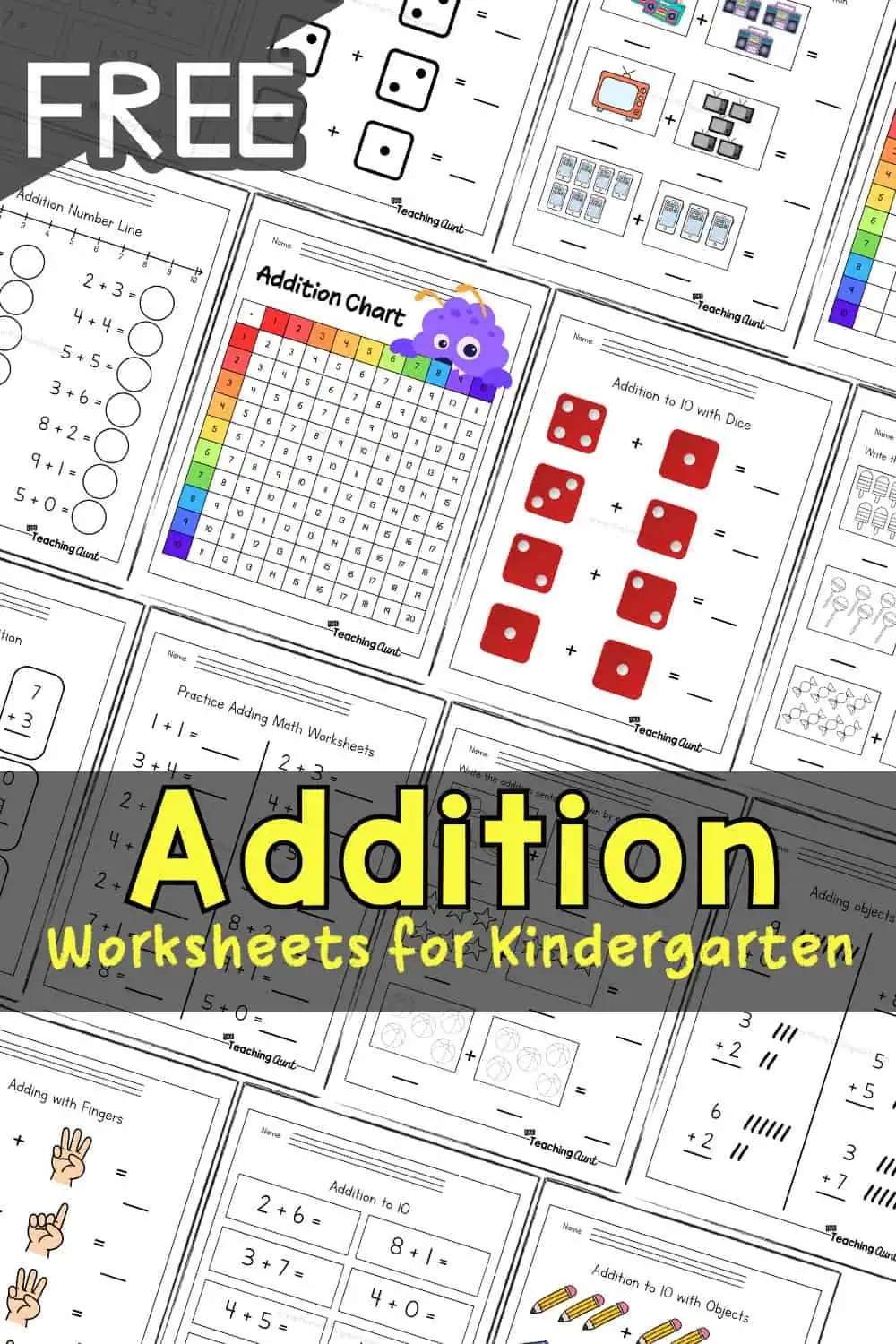 Addition Worksheets The Teaching Aunt