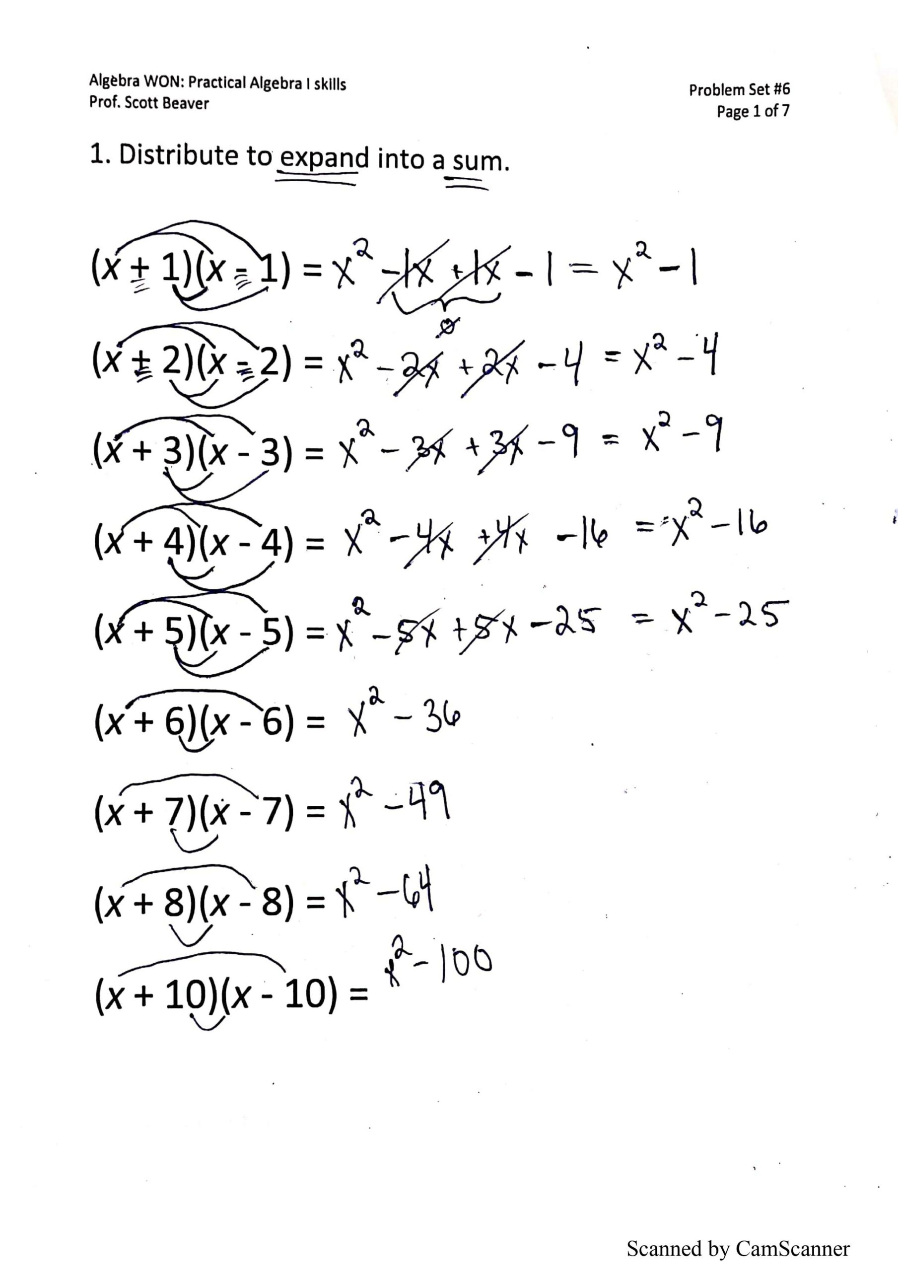 Free Printable Algebra Worksheets With Answers
