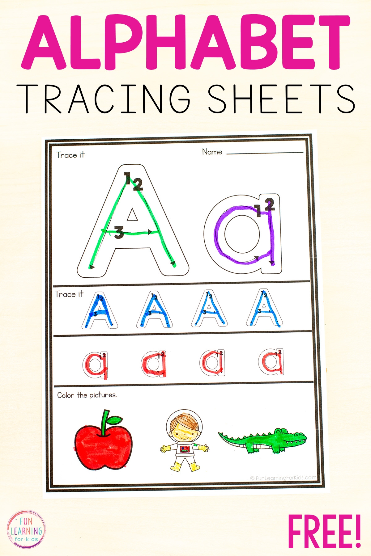Free Printable Tracing Worksheets Preschool