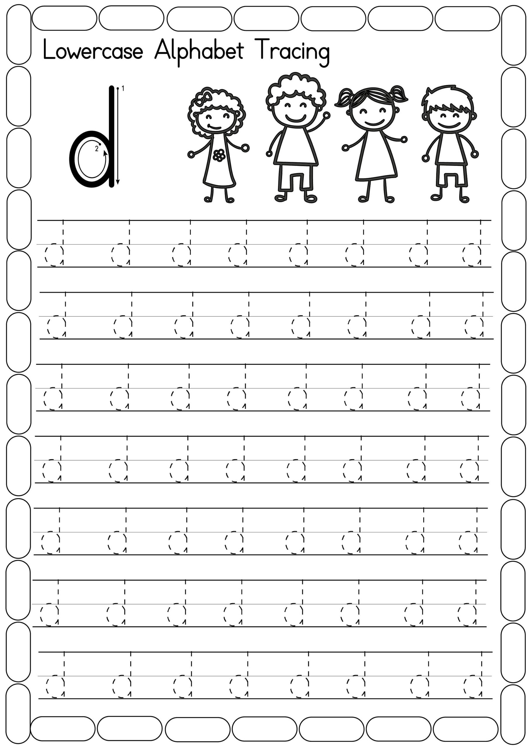 Free Printable Lowercase Alphabet Tracing Worksheets