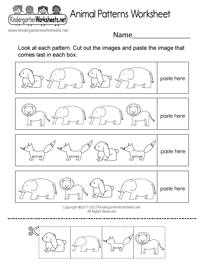 Free Printable Pattern Worksheets Pdf