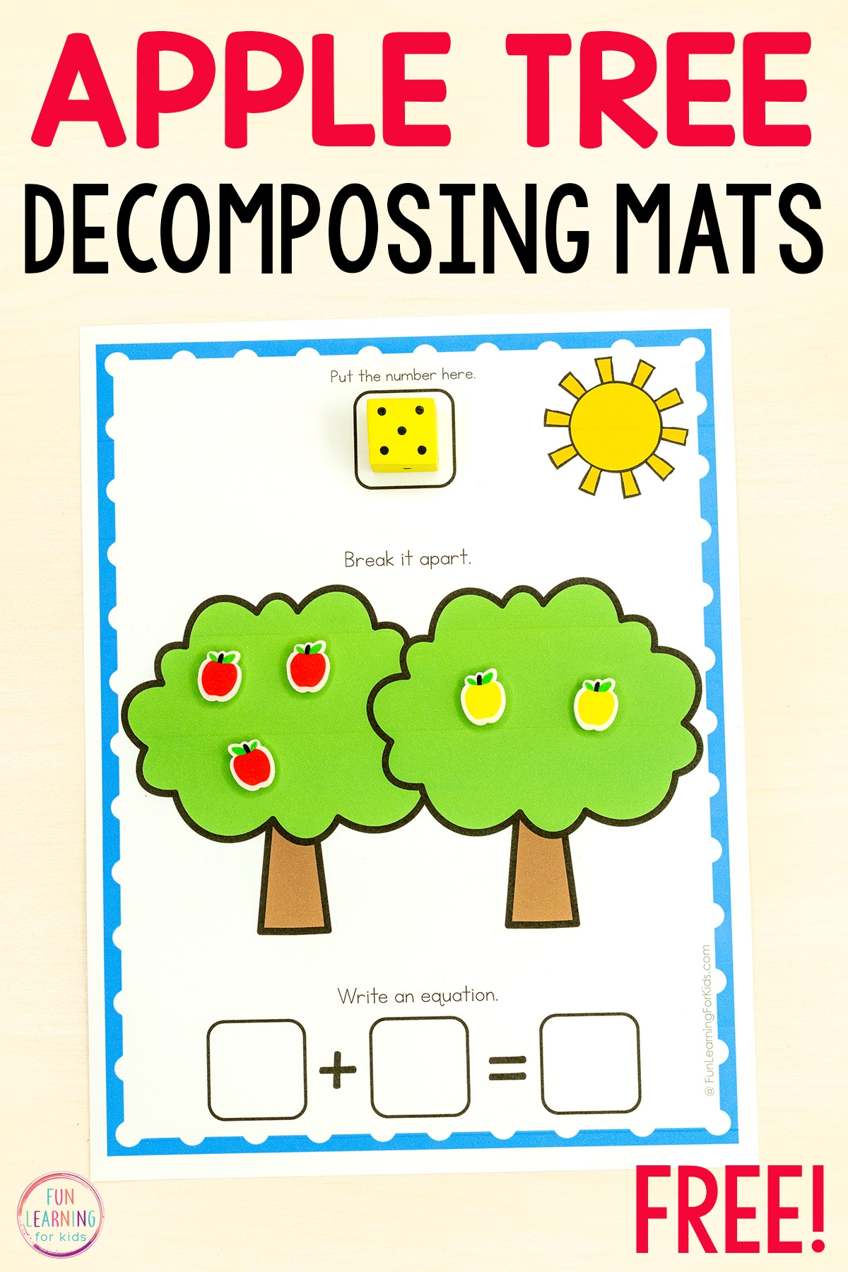 Apple Tree Decomposing Numbers Mat