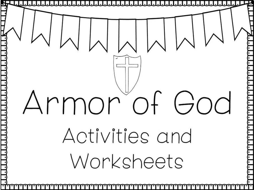 Armor Of God Activities And Worksheets Packet NIV Tracing Coloring Games And Flashcards Prek 5th Grade Bible Study And Handwriting Etsy