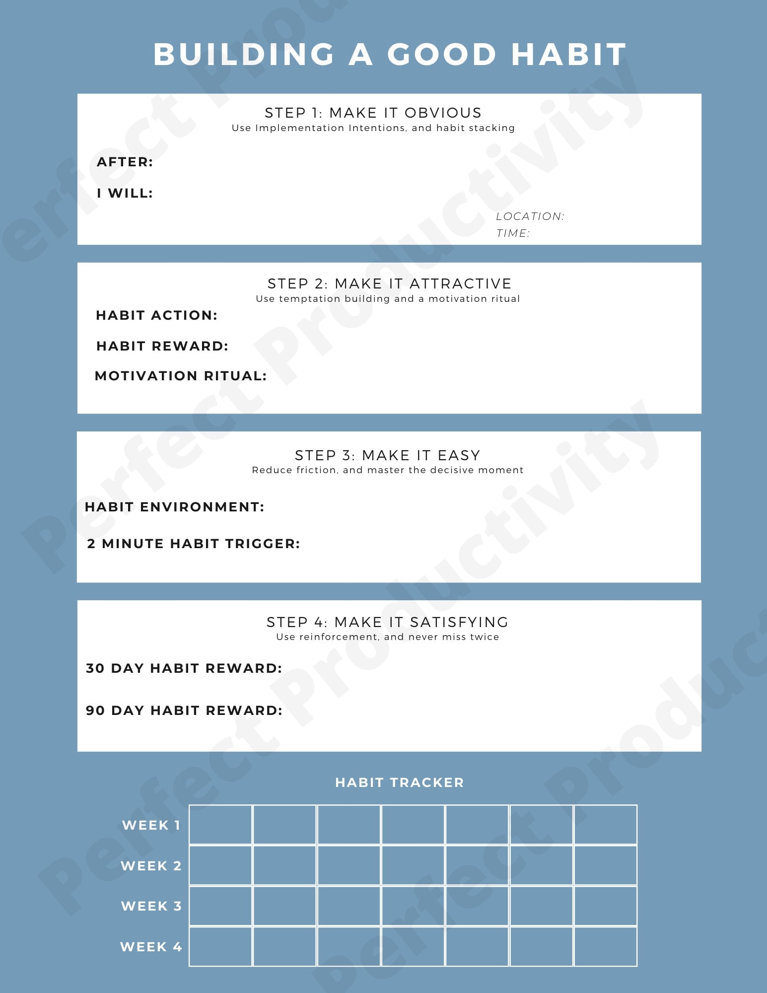 Atomic Habits Printable Starter Planner Create Good Habits 