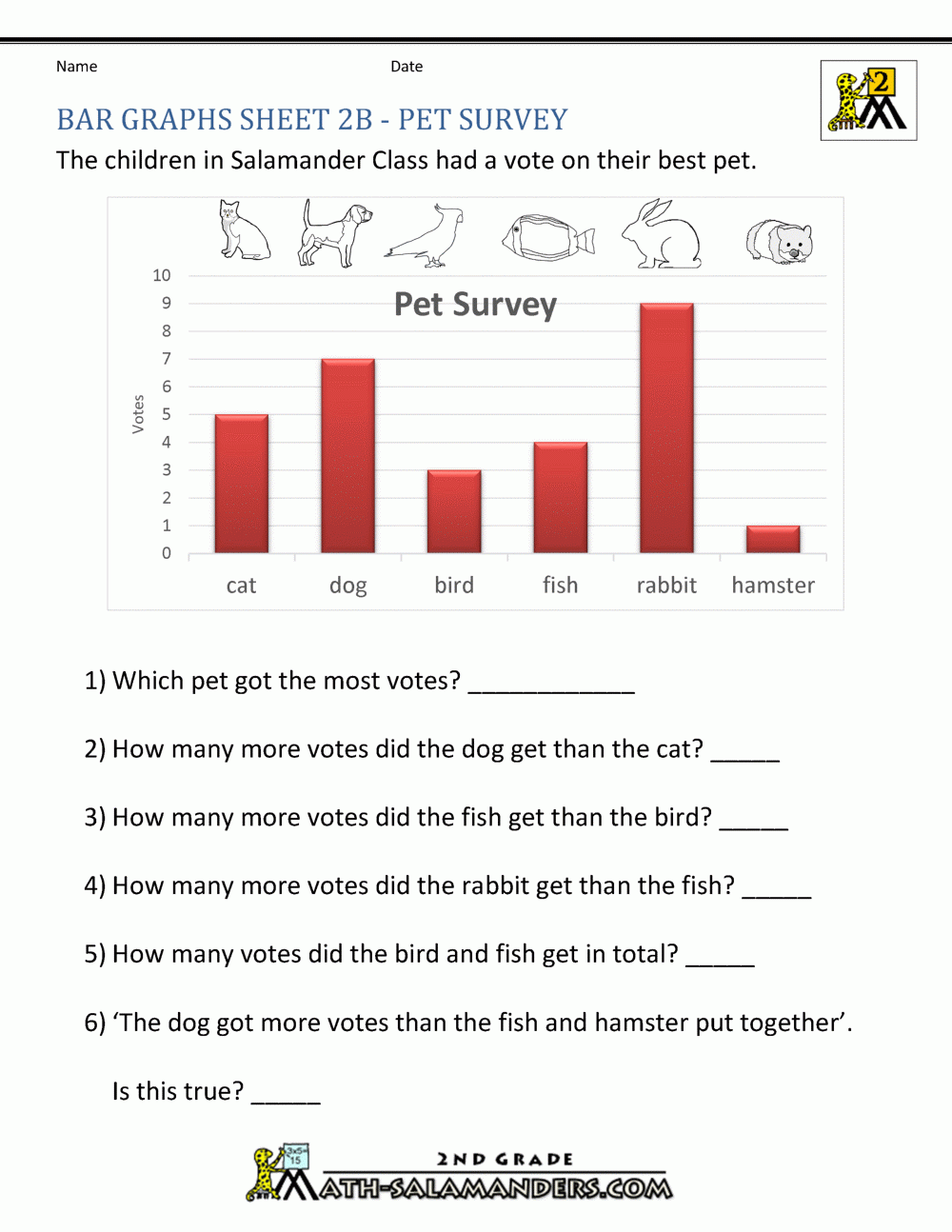 Free Printable Bar Graph Worksheets