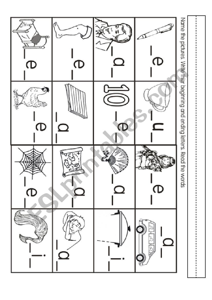 Beginning And Ending Sound ESL Worksheet By Joannagrace2911
