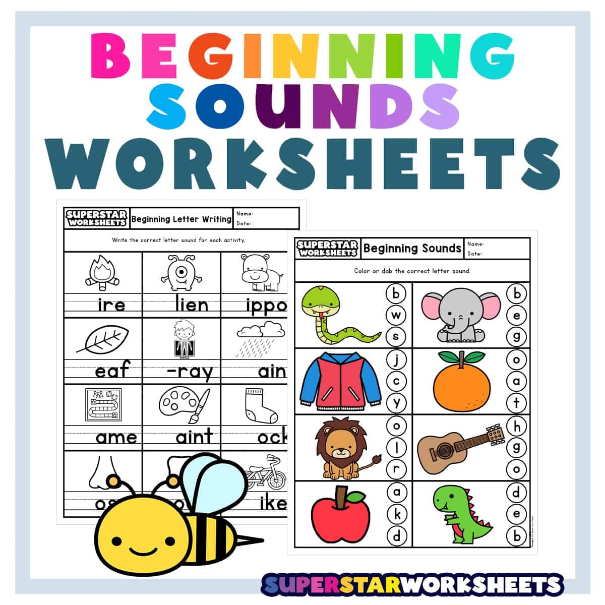 Free Printable Ending Sounds Worksheets