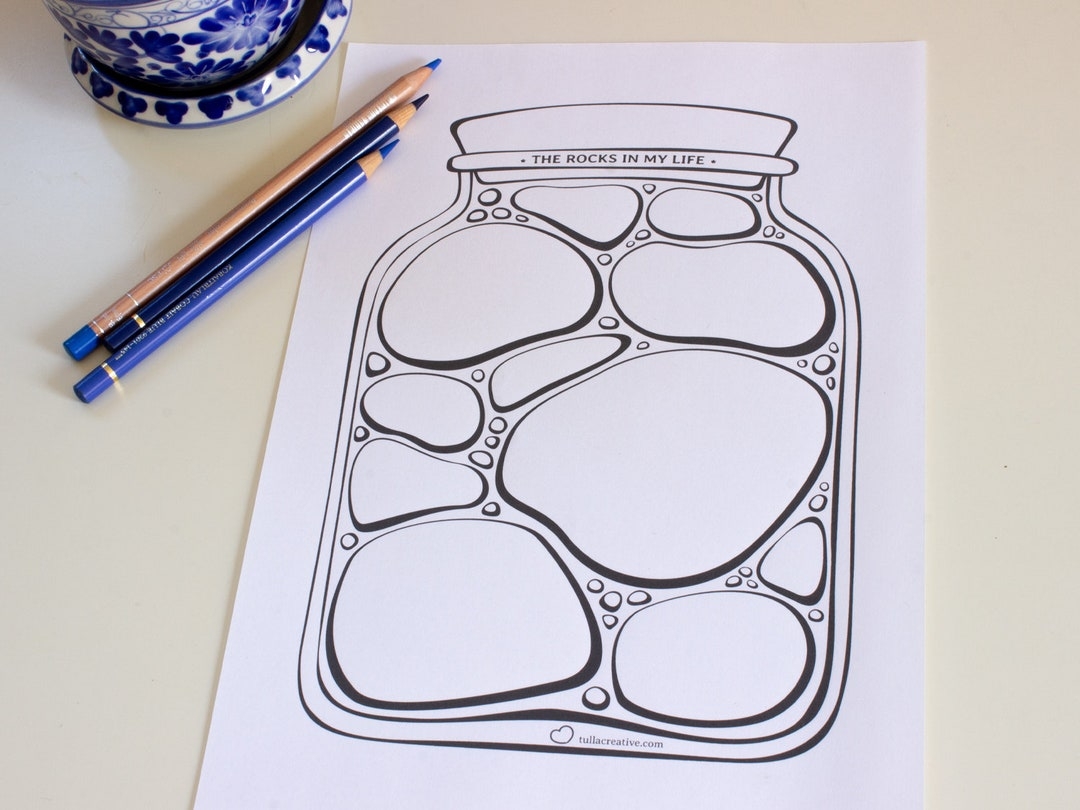 Buy Printable Jar Of Life What Are The Rocks In Your Life Bu0026W Design Personal Growth And Empowerment Fill And Decorate To Inspire Yourself  Buy Printable Jar Of Life What Are The Rocks In Your Life Bu0026W Design Personal Growth And Empowerment Fill And Decorate To Inspire Yourself