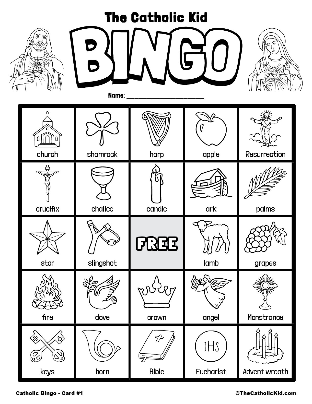 Catholic Bingo Cards Download Pack Catholic Bingo Cards Download Pack