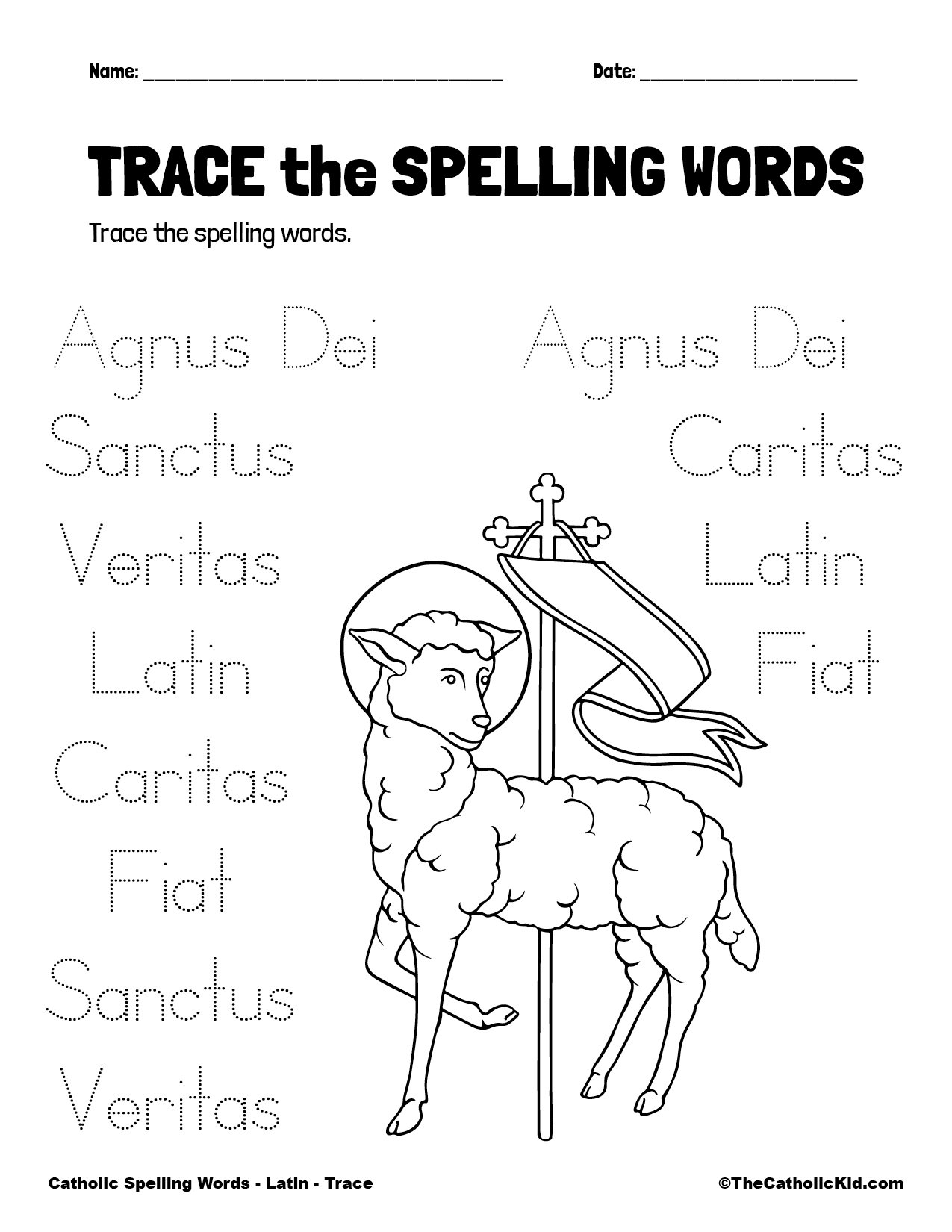 Catholic Spelling U0026 Vocabulary Words Latin Worksheets 