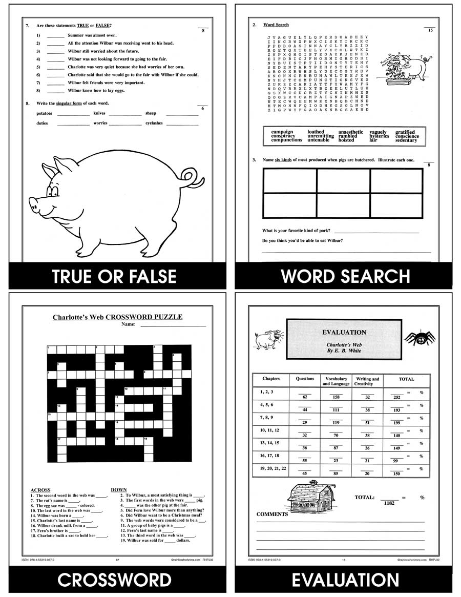 Charlotte s Web Novel Study Gr 3 4