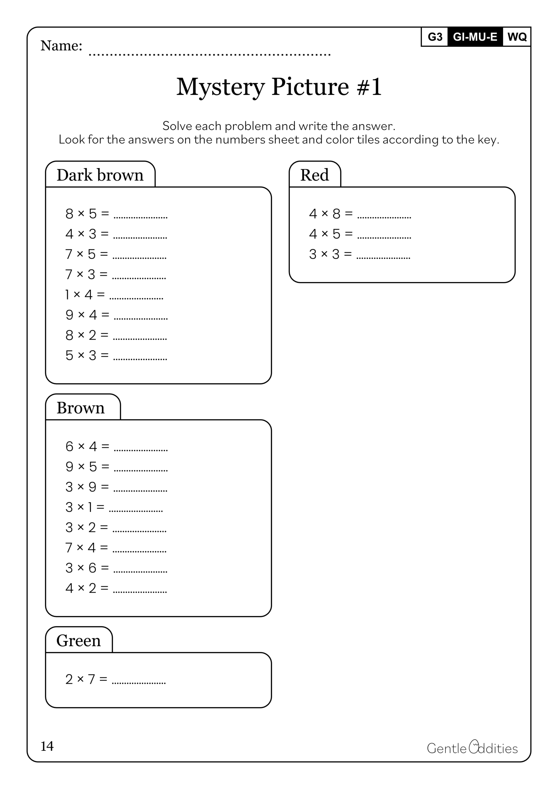Christmas Math Mystery Pictures Grade 3 Addition Subtraction Multiplication Division Made By Teachers