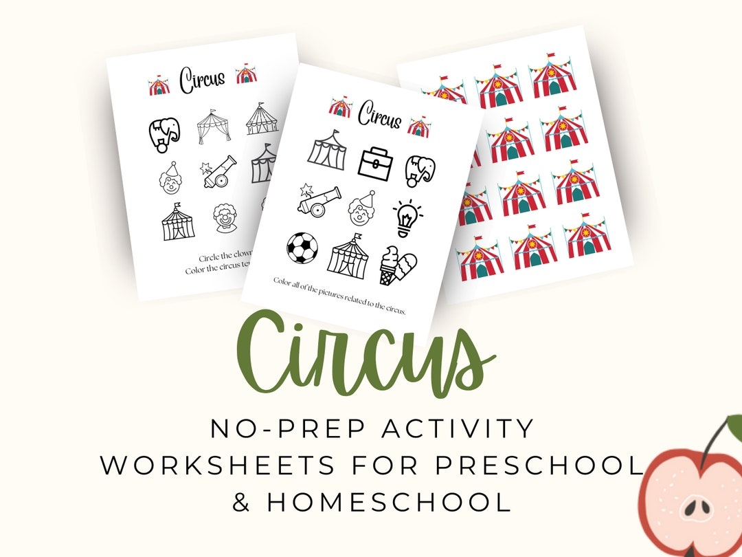 Free Printable Circus Worksheets