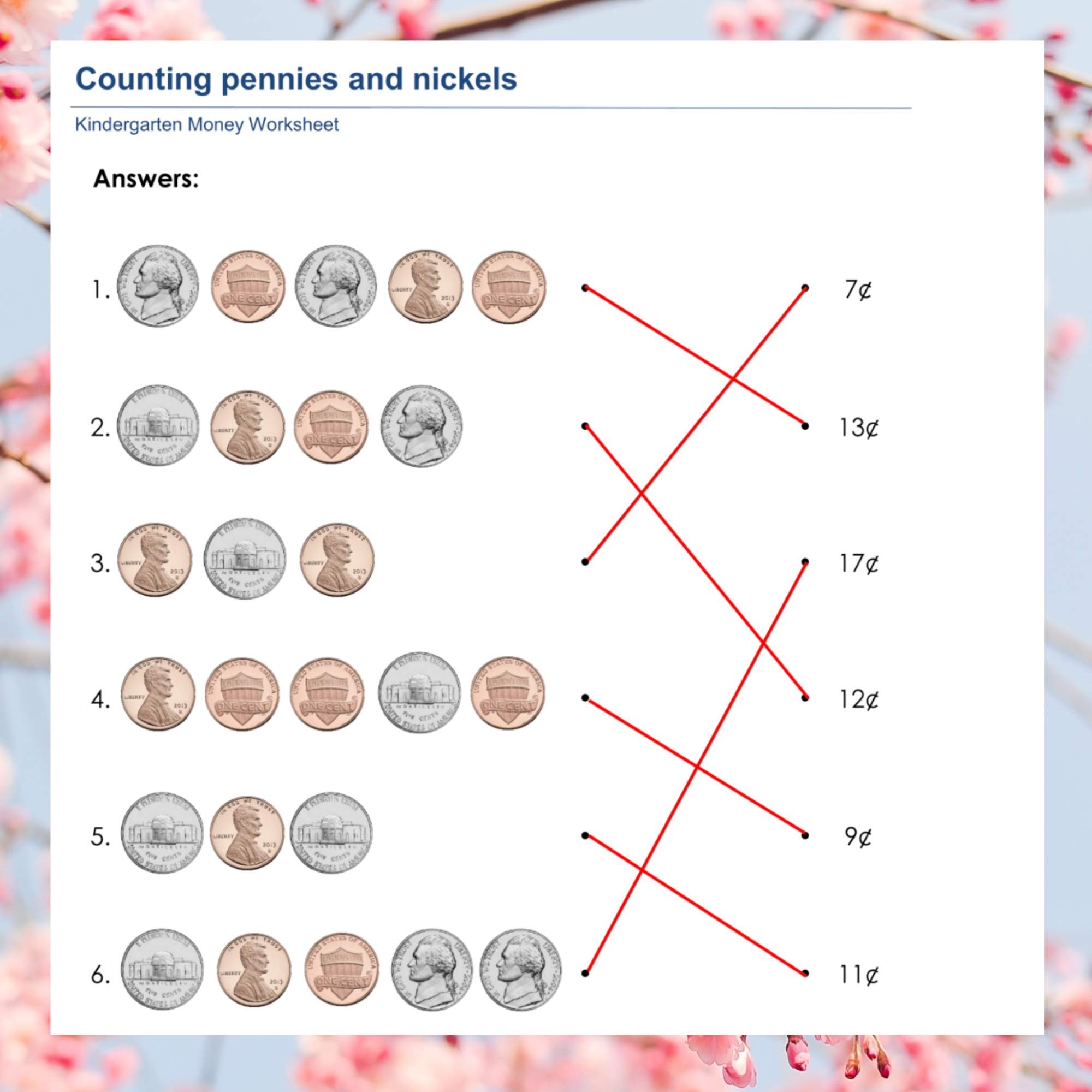 Free Printable Coin Recognition Worksheets