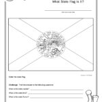 Coloring Page State Flag Florida Printable Worksheet Surviving The Oregon Trail