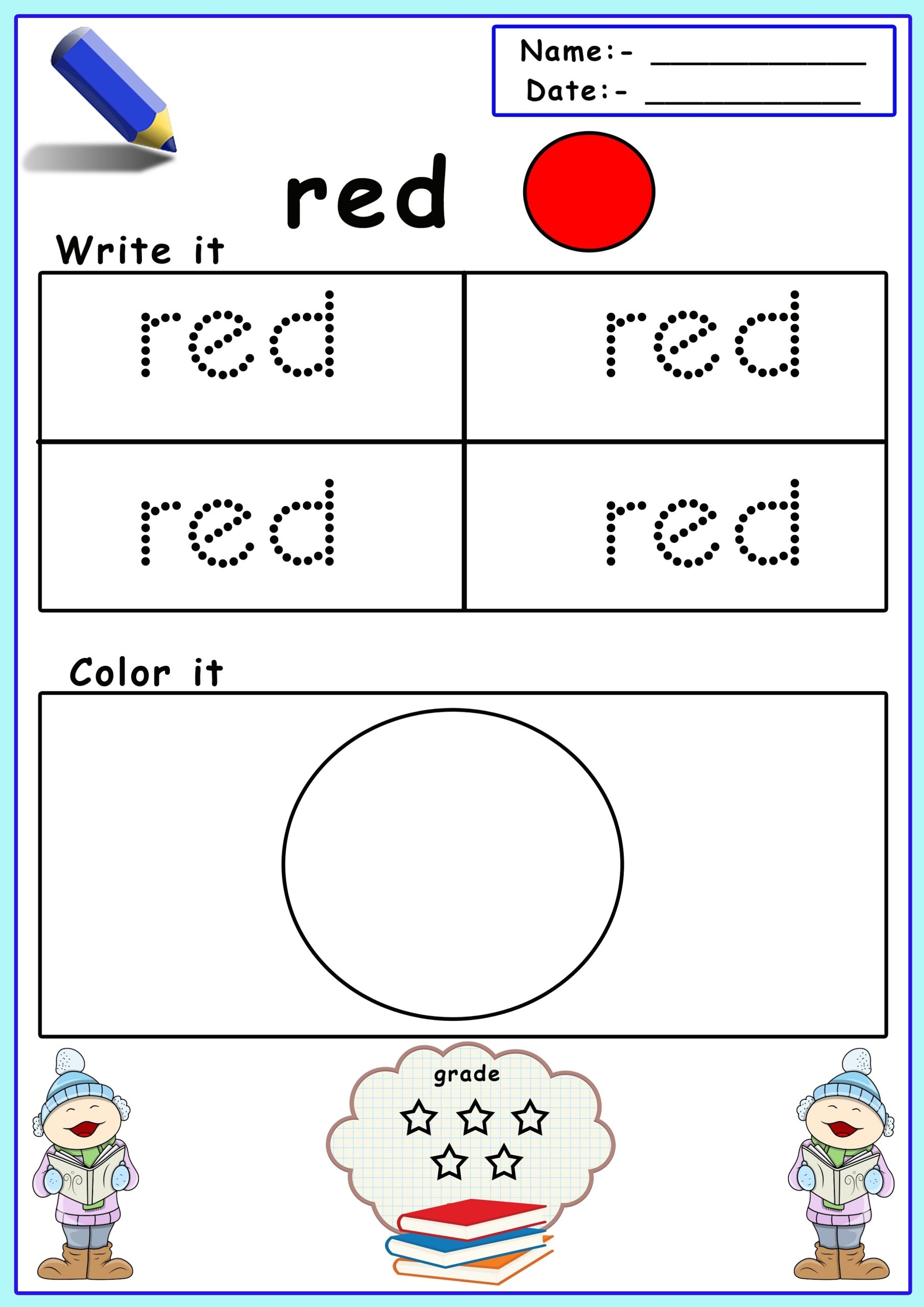 Colors Worksheets 123 Worksheets