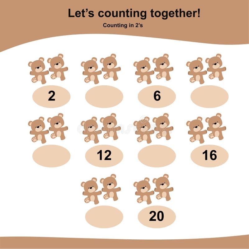 Free Printable Printable Counting Bears Worksheet