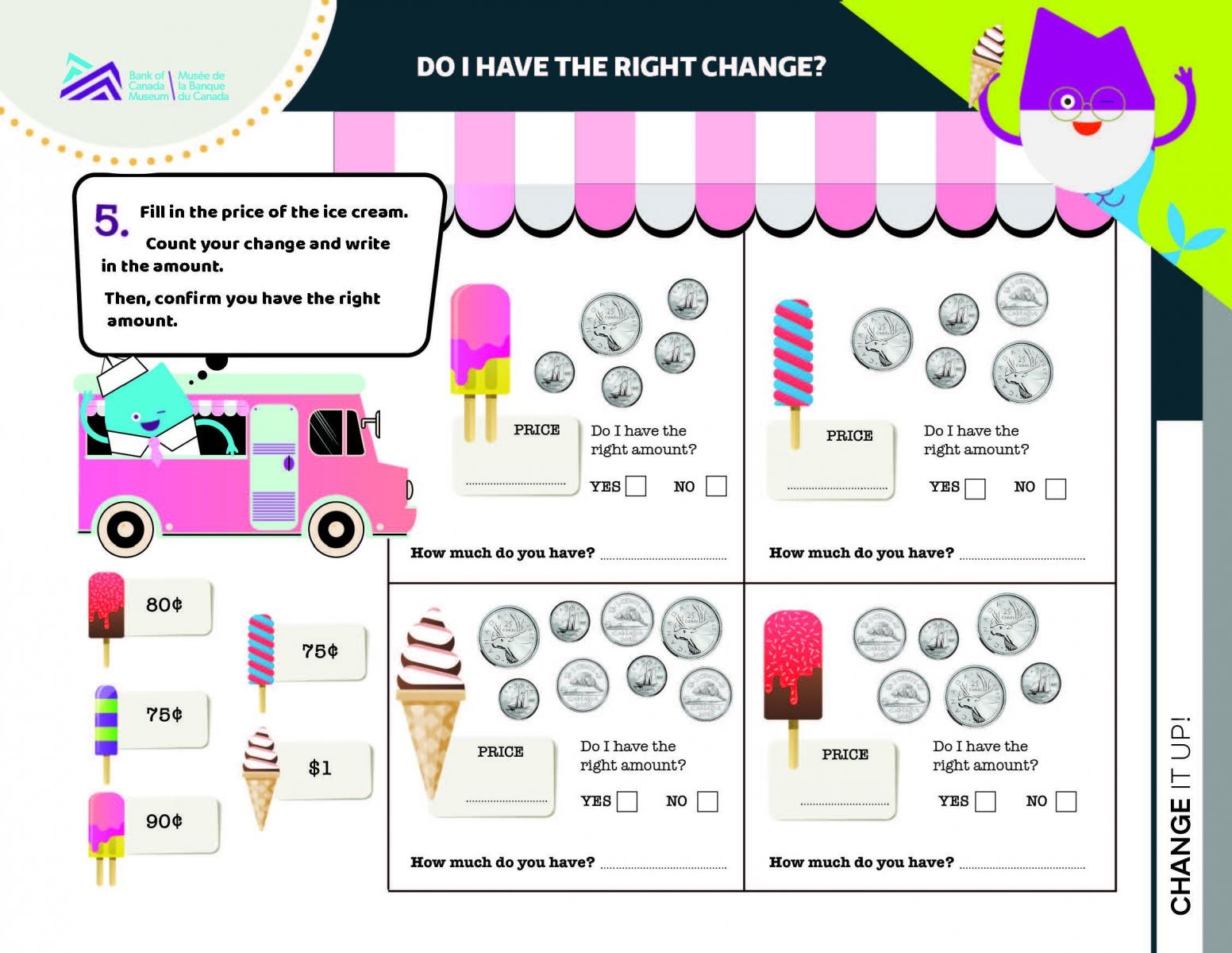 Free Printable Making Change Worksheets