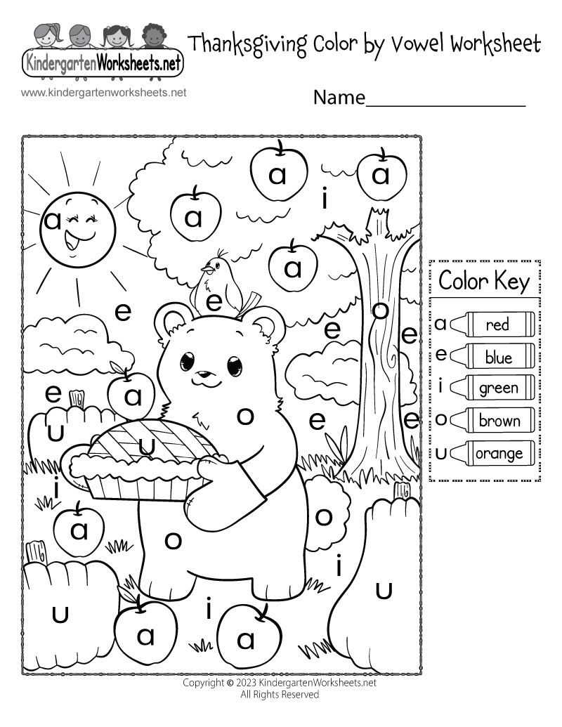 Cute Bear Color By Vowel Worksheet Free Printable Digital U0026 PDF Worksheets Library