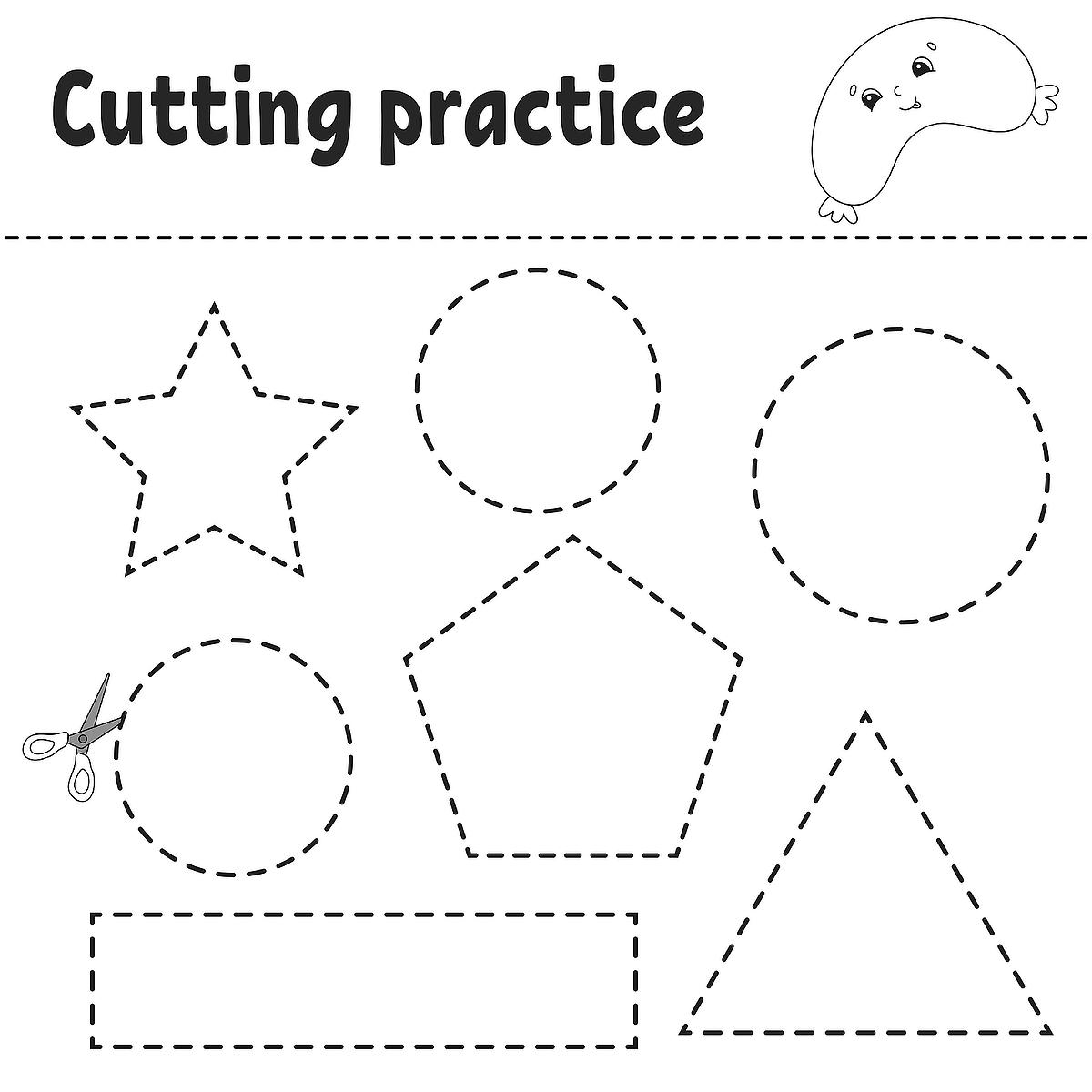 Cutting Practice Worksheets For Kids Free Printable Activity Worksheets Library