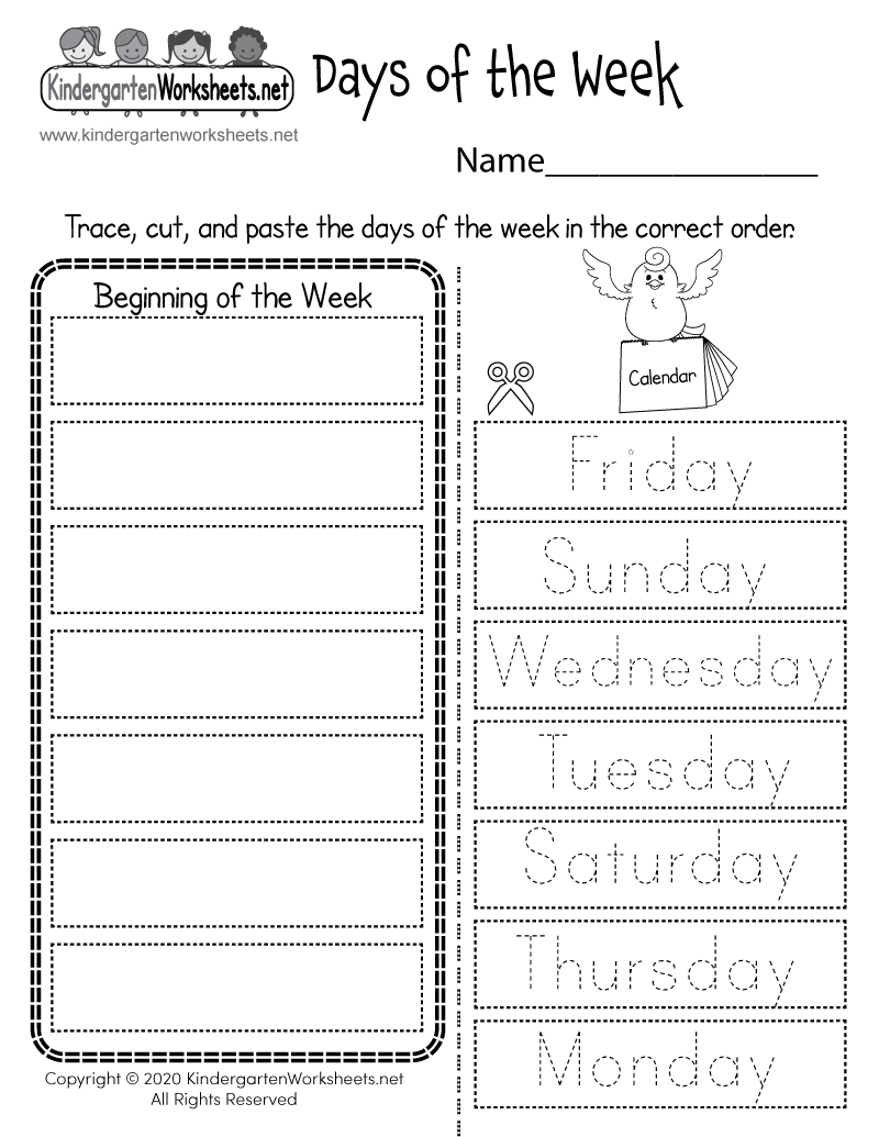 Days Of The Week Worksheet Free Printable Digital U0026 PDF Days Of The Week Worksheet Free Printable Digital U0026 PDF