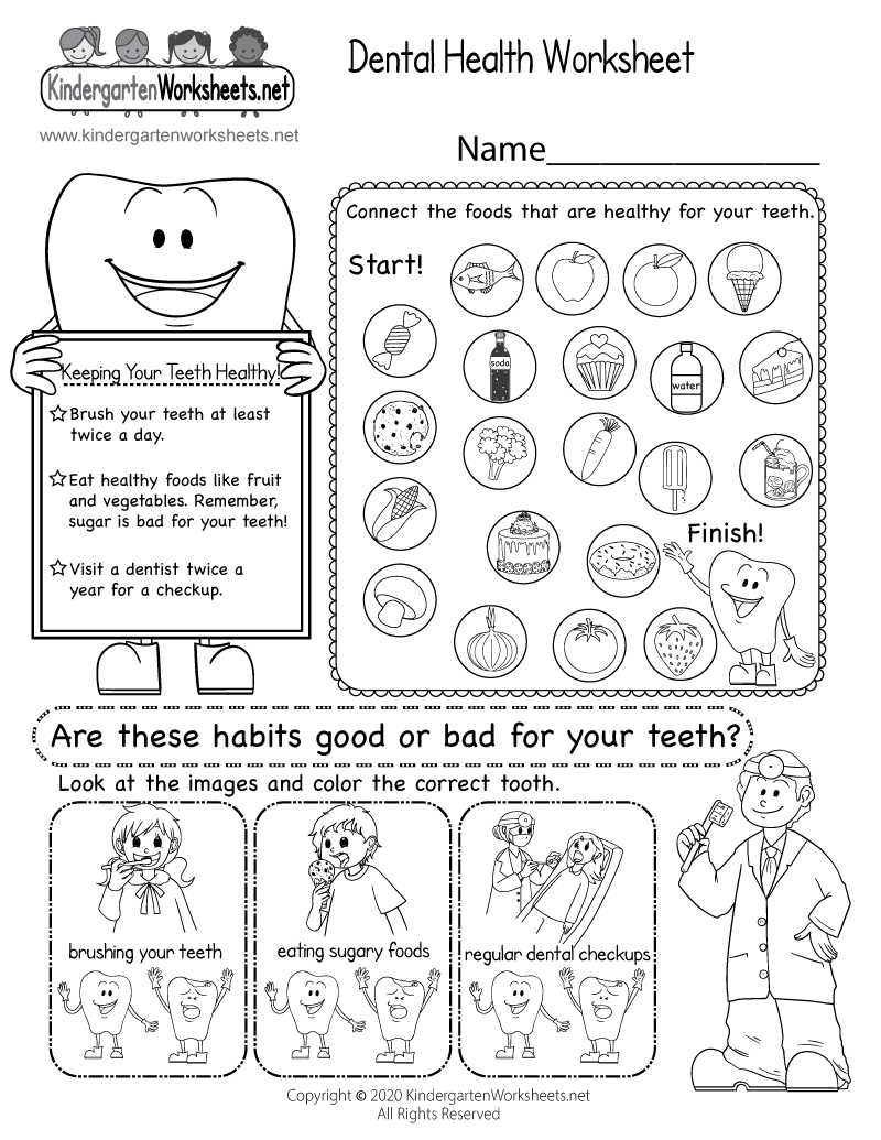Dental Health Worksheet Free Printable Digital U0026 PDF
