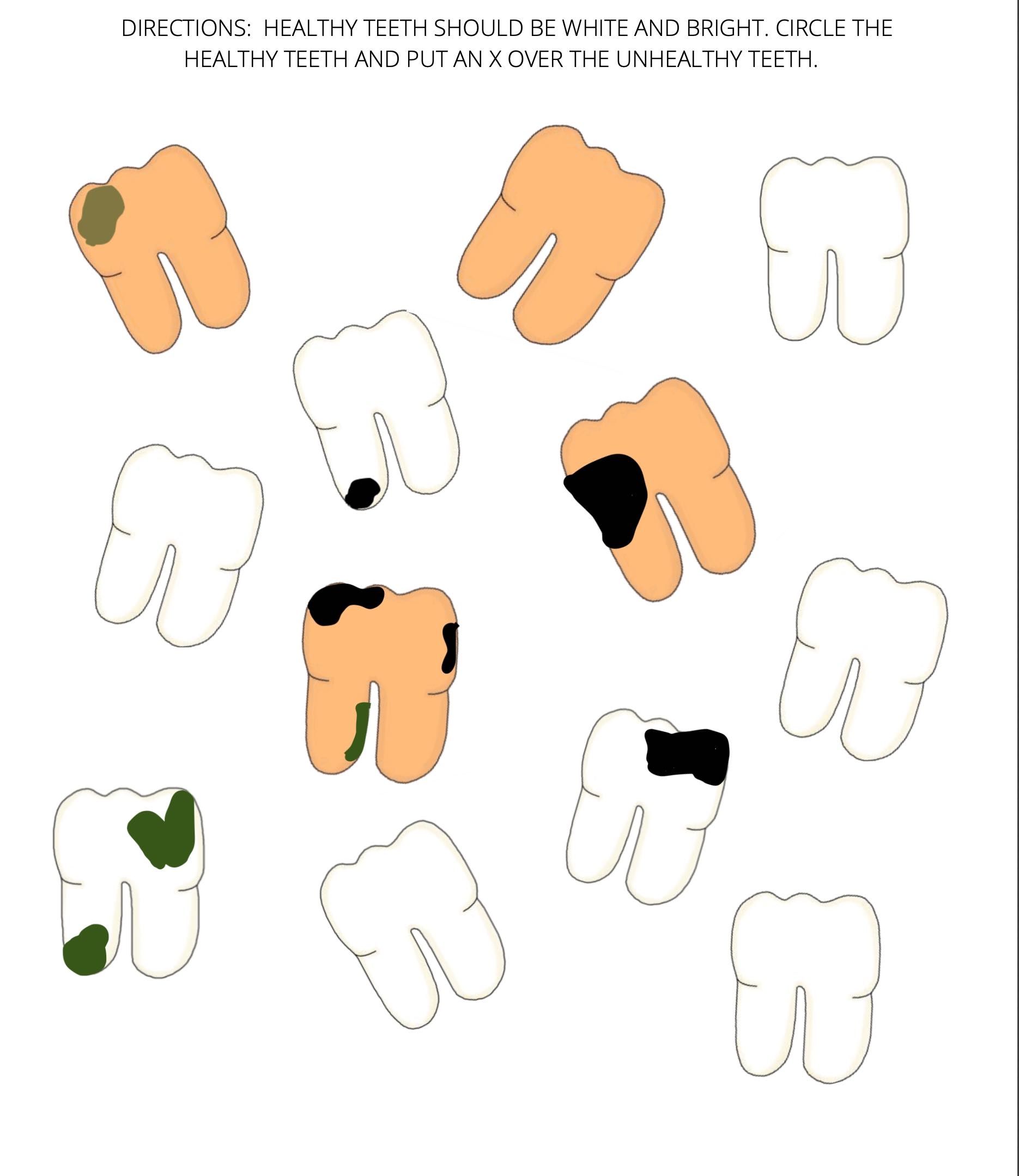 Free Printable Teeth Worksheets