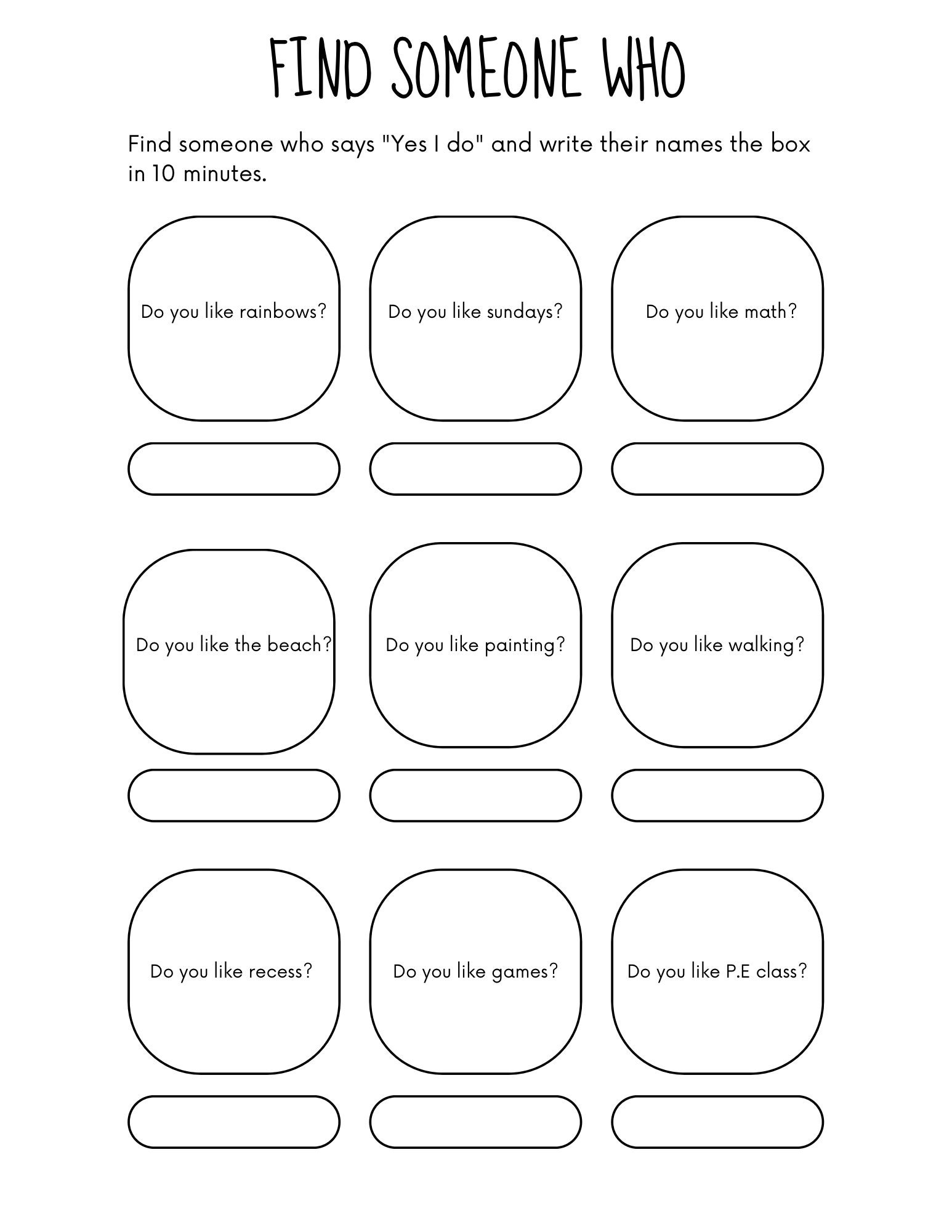 Engaging Ice Breaker Worksheets For Fun And Productive Group Activities