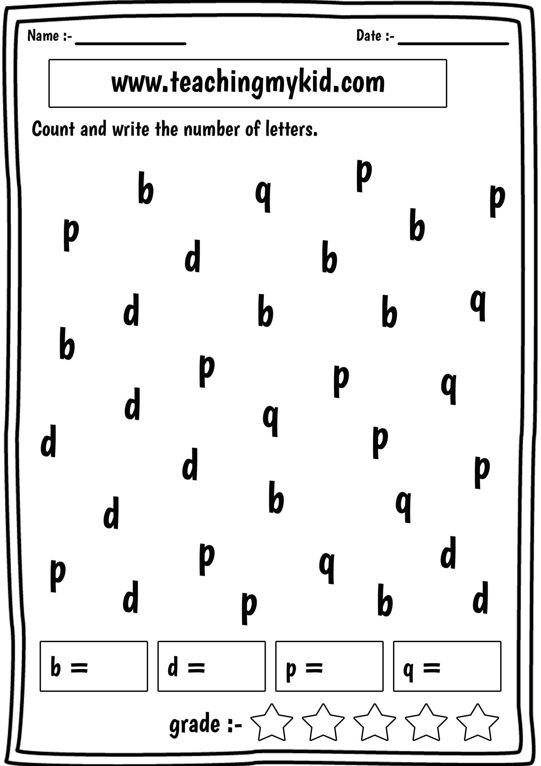 Free Printable Kindergarten Language Arts Worksheets