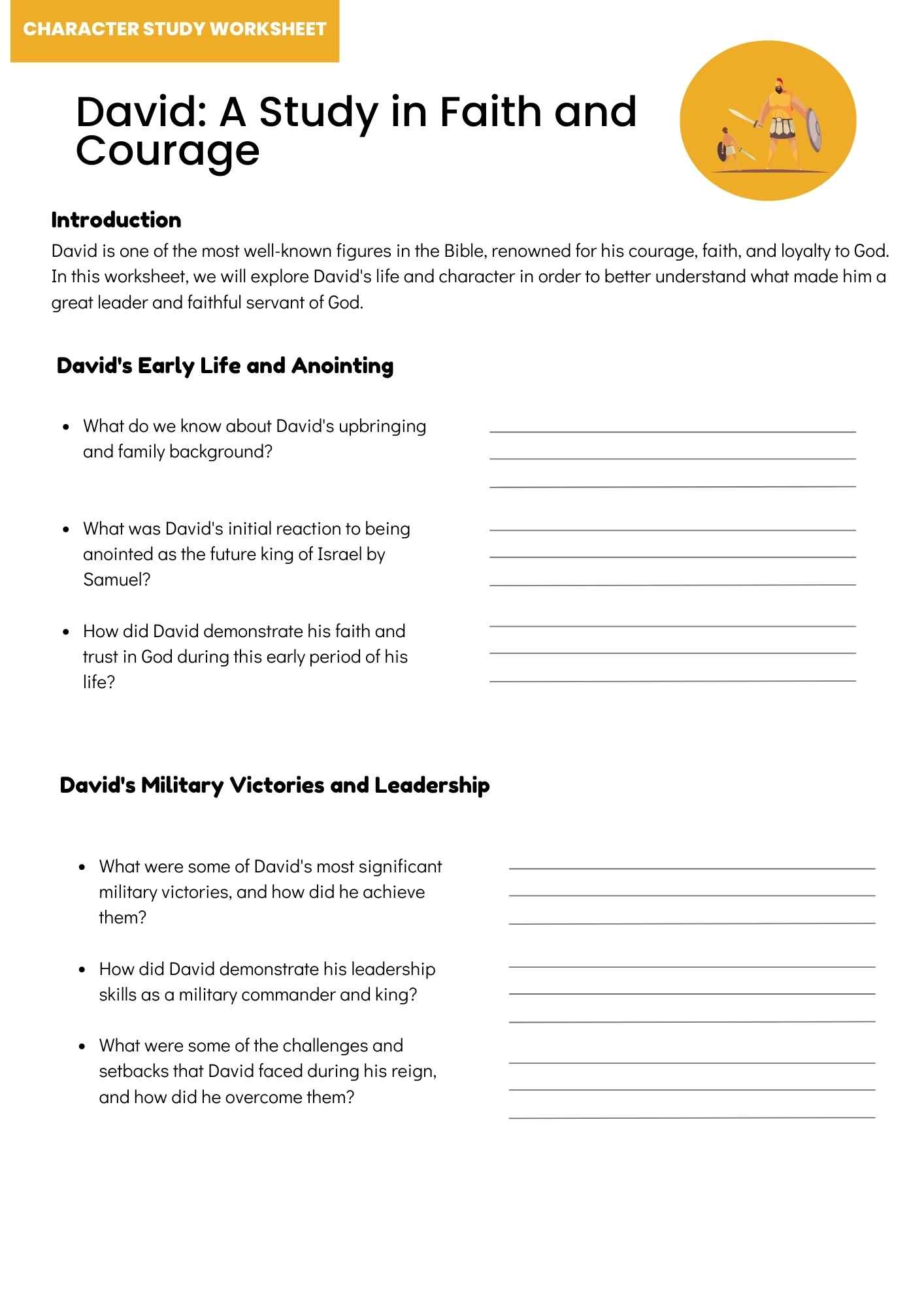 Free Printable Courage Worksheets